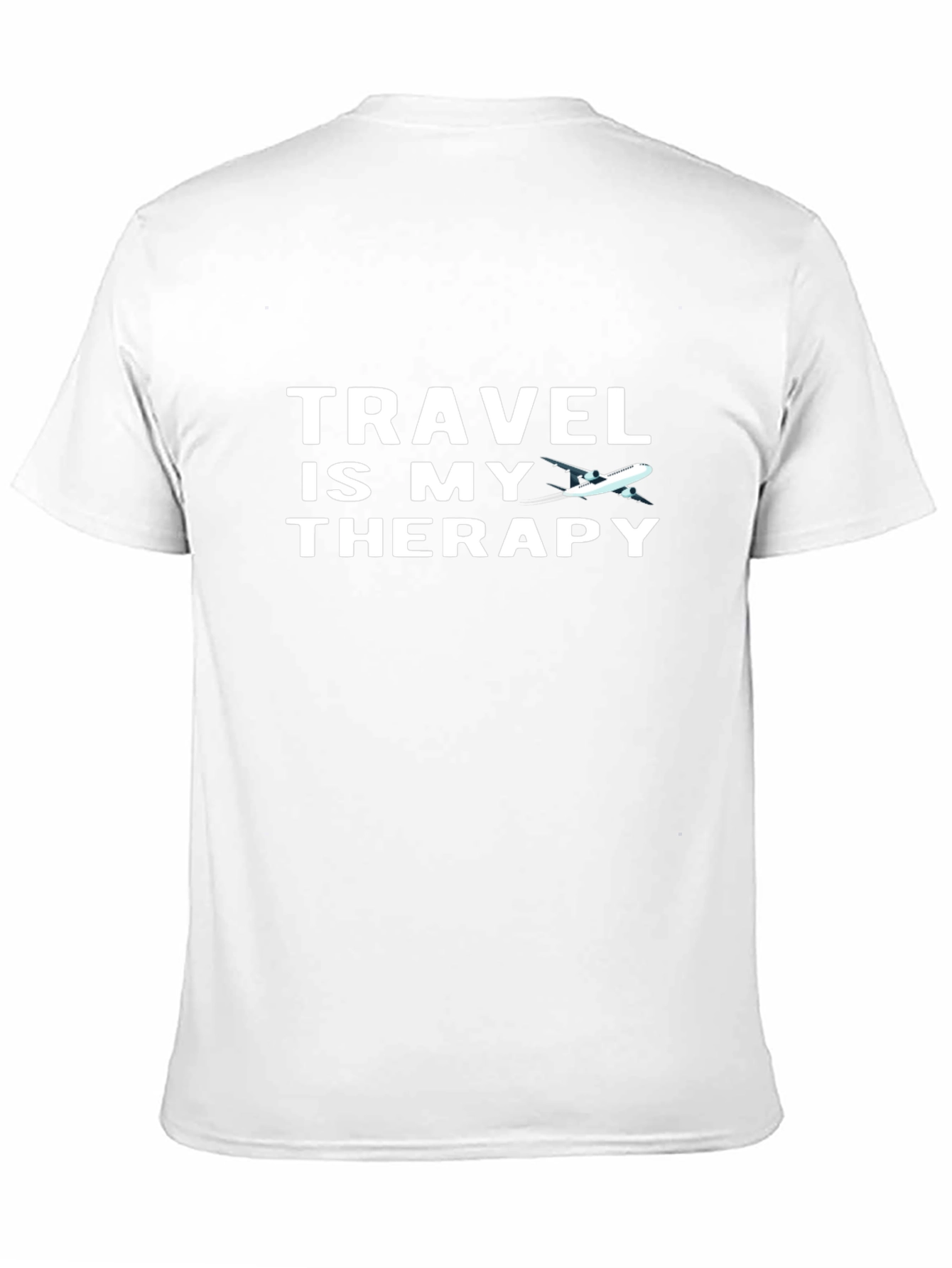 Travel is My Therapy T-Shirt - Airplane Graphic
