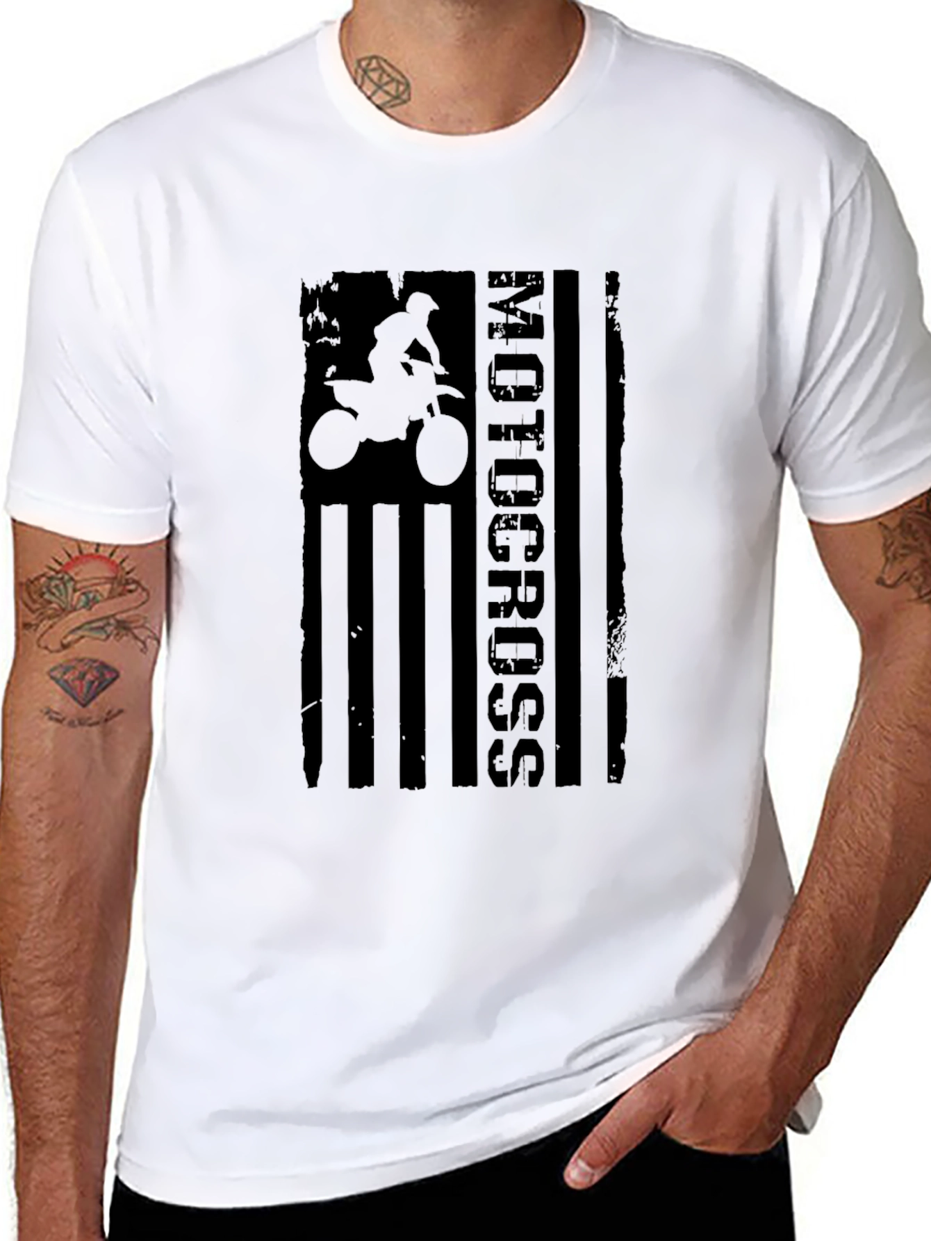 Motocross Graphic T-Shirt - Black Cotton Tee