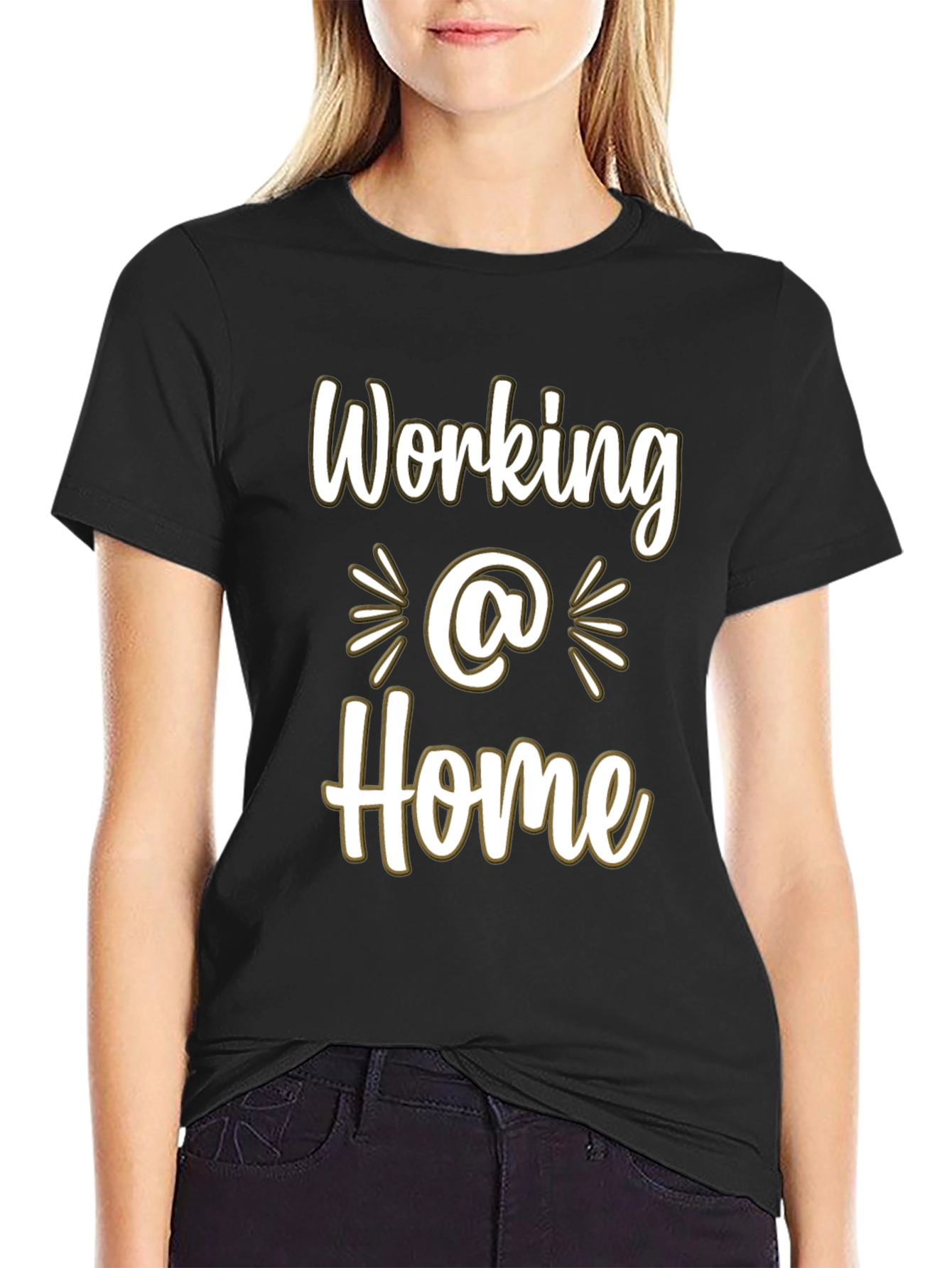 Working @ Home Black Tee