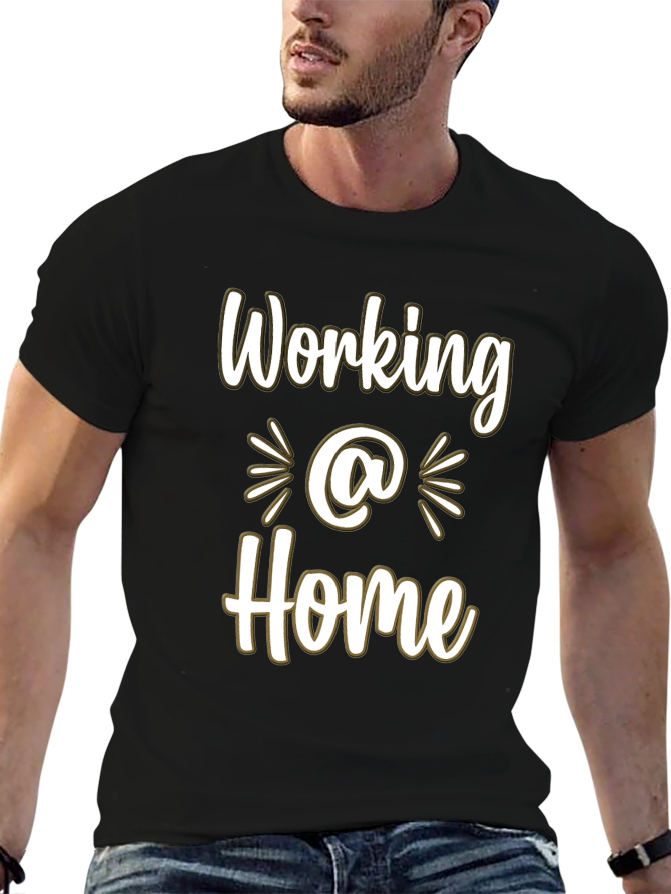 Working @ Home Black Tee
