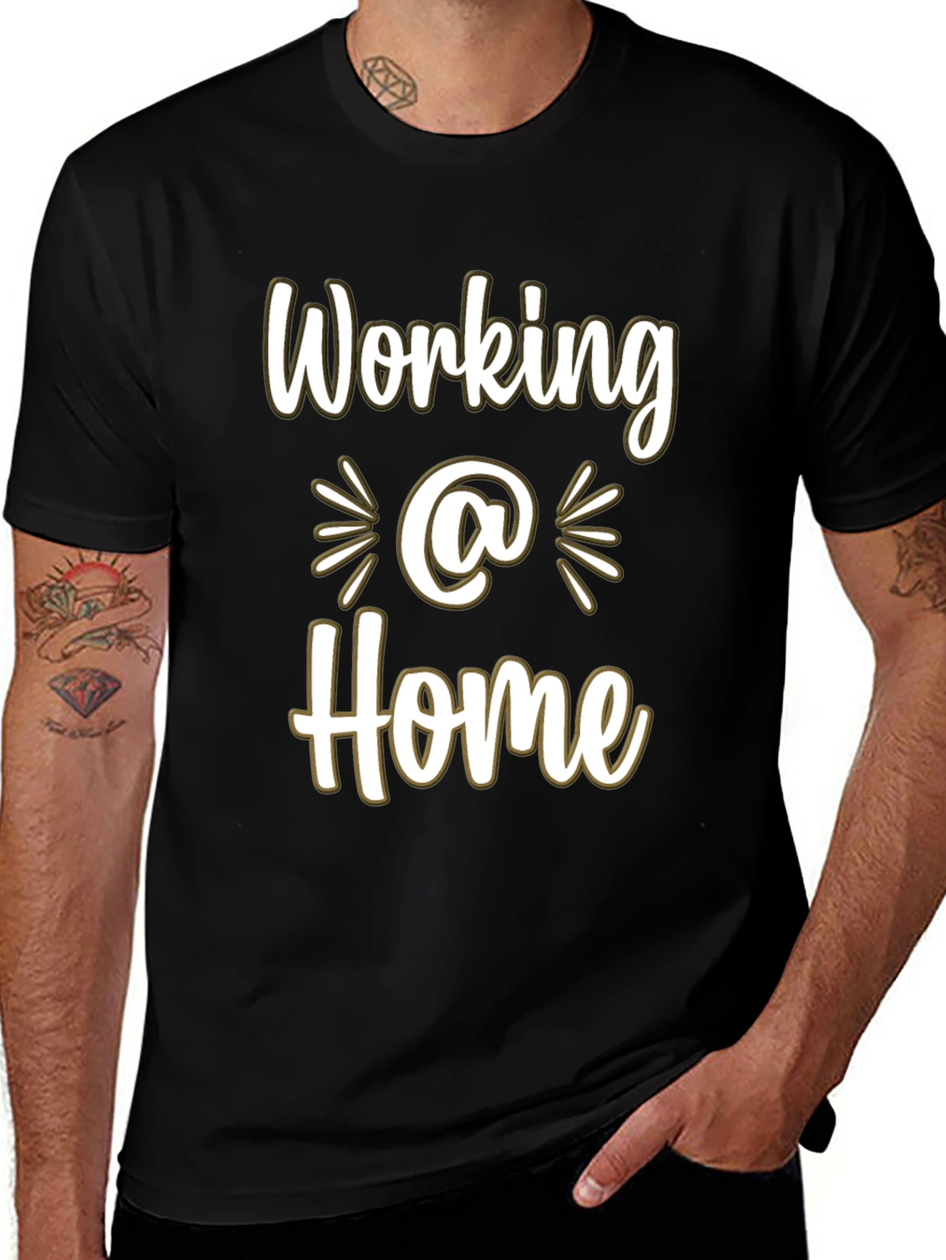 Working @ Home Black Tee