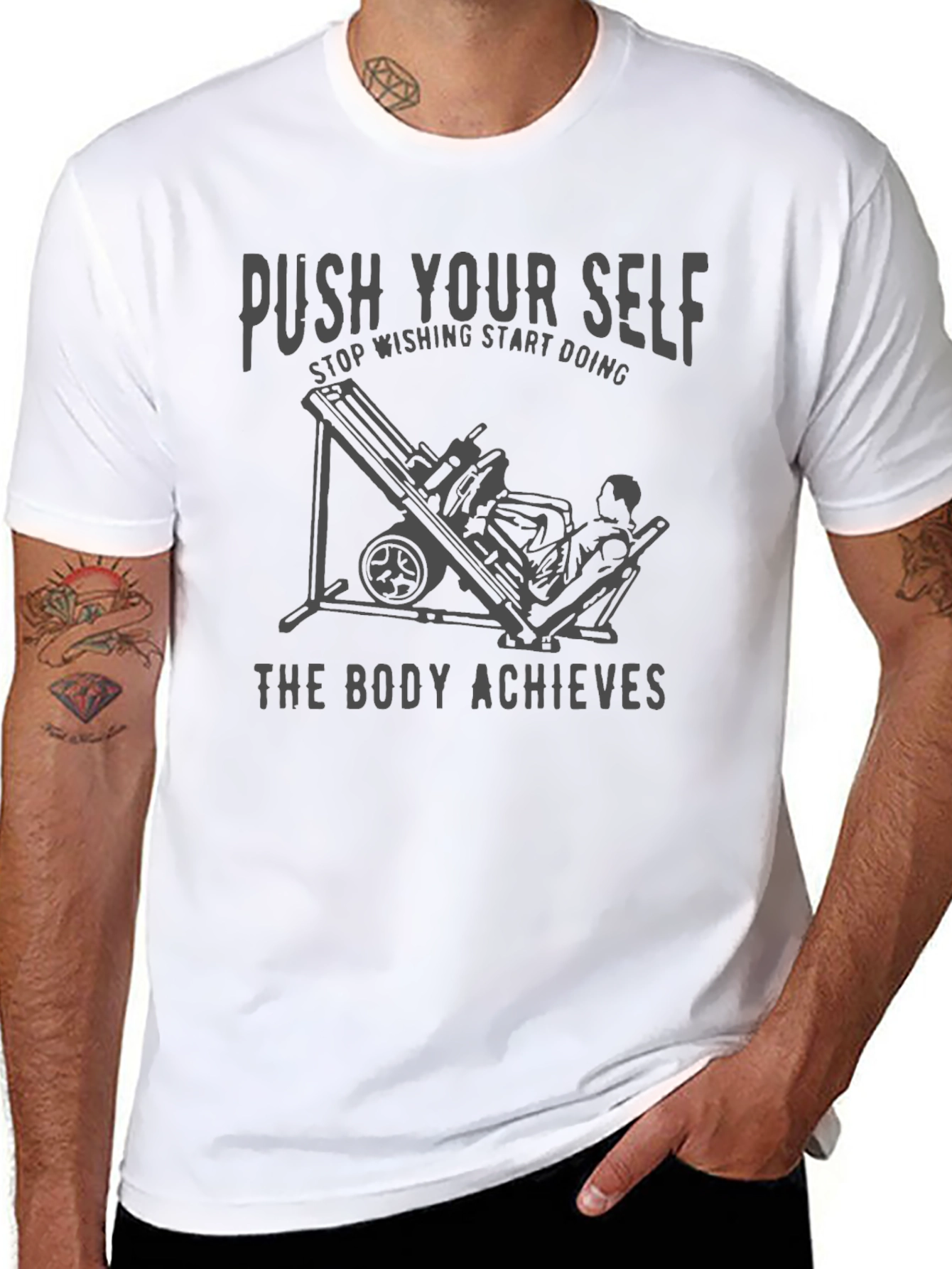 Push Yourself T-Shirt - Gym Motivation Workout Apparel