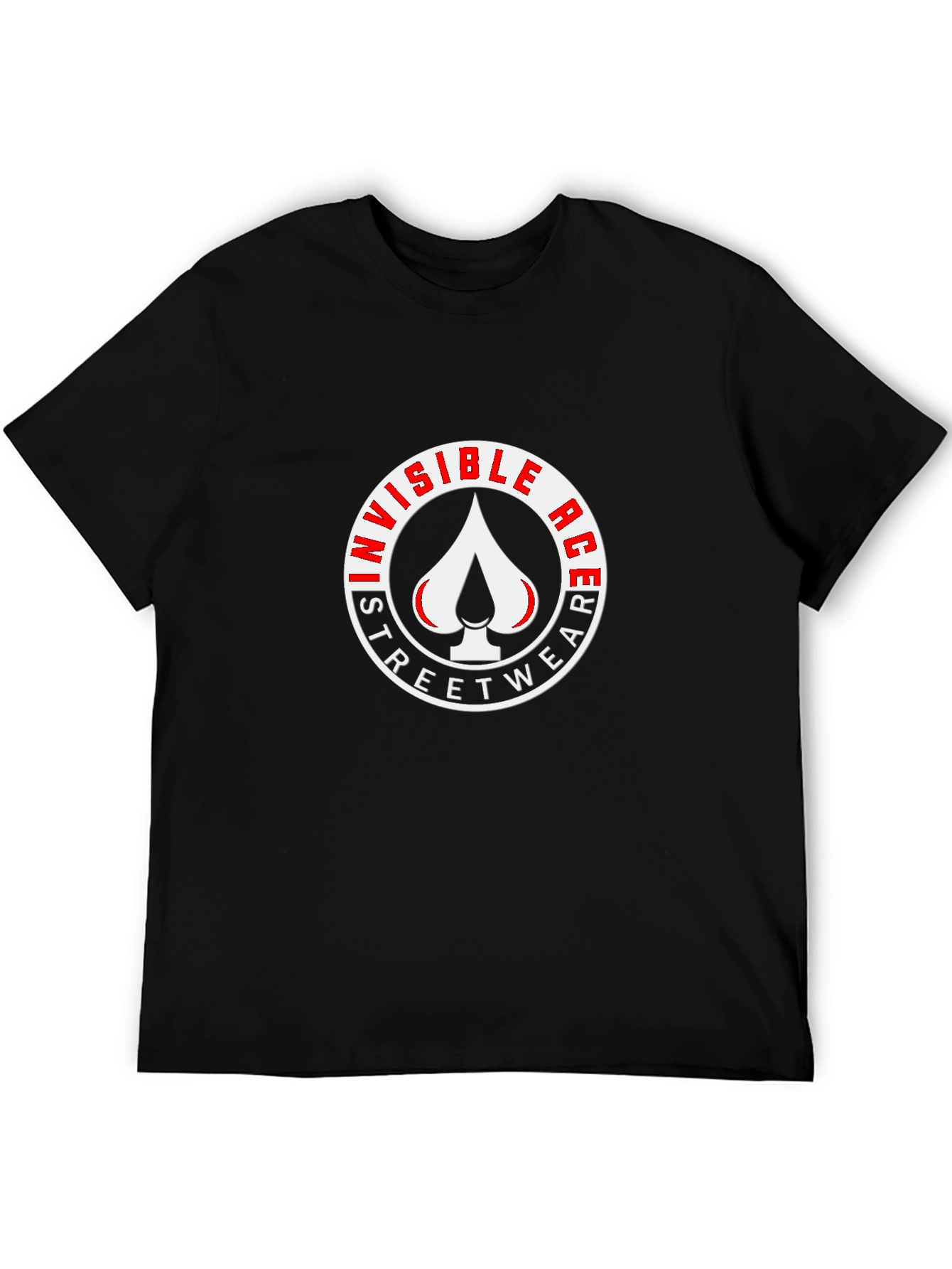 Invisible Ace Streetwear Graphic Tee - Black