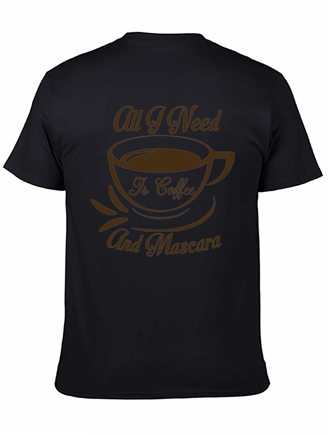 Coffee & Mascara Graphic Tee - Black