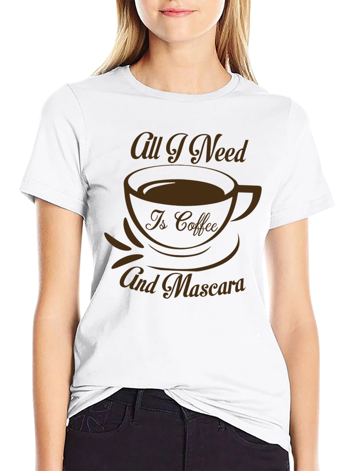 Coffee & Mascara Graphic Tee - Black