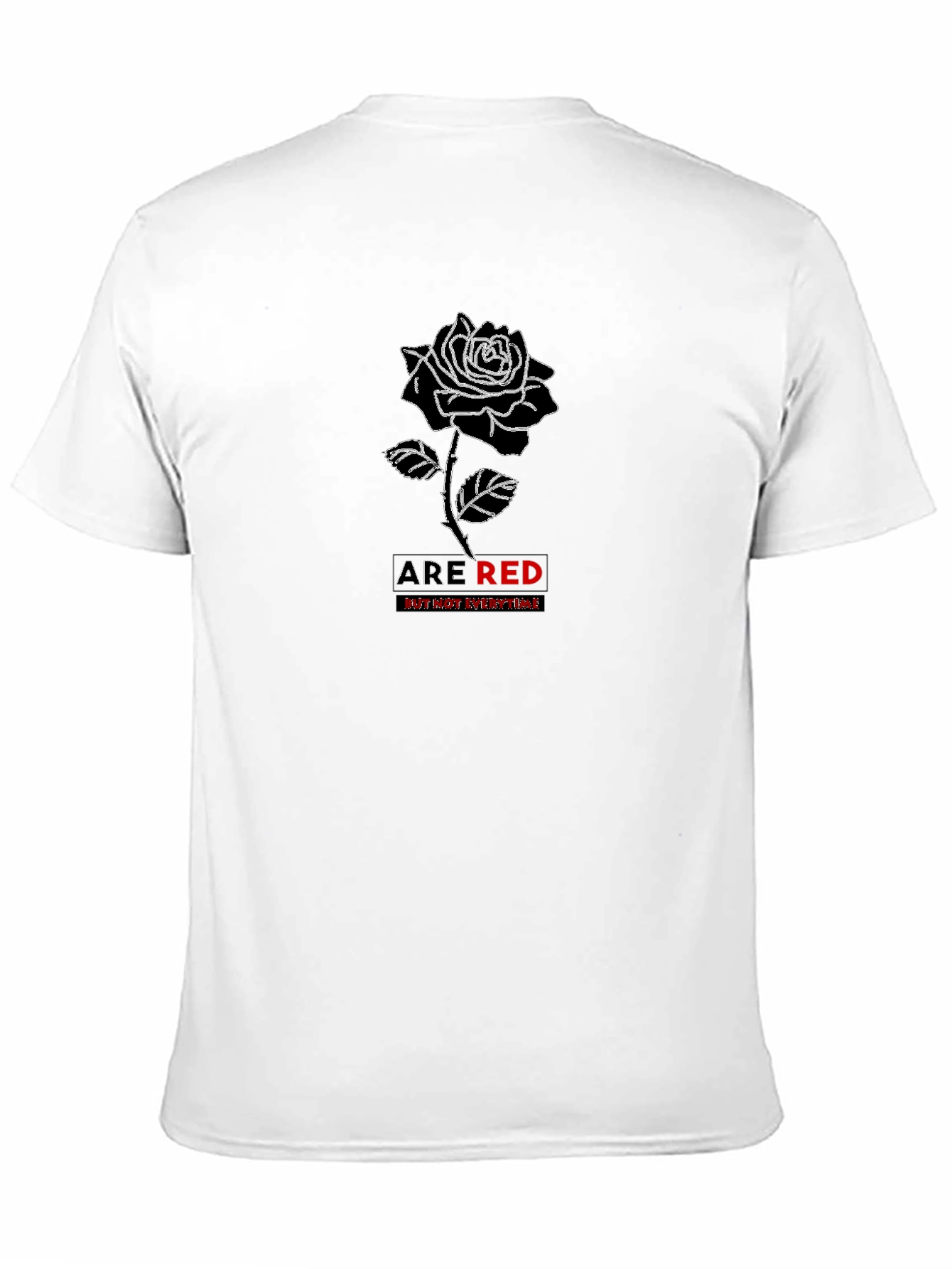 Rose Outline T-Shirt: Roses are Red Design