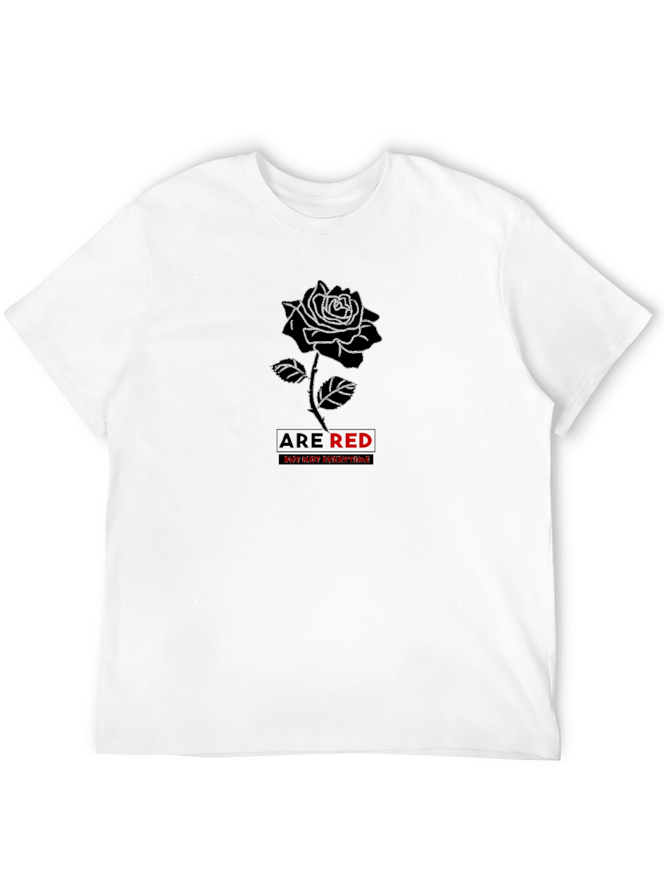 Rose Outline T-Shirt: Roses are Red Design