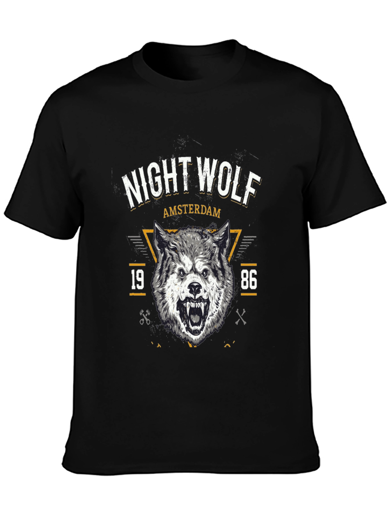 Night Wolf Amsterdam Graphic T-Shirt