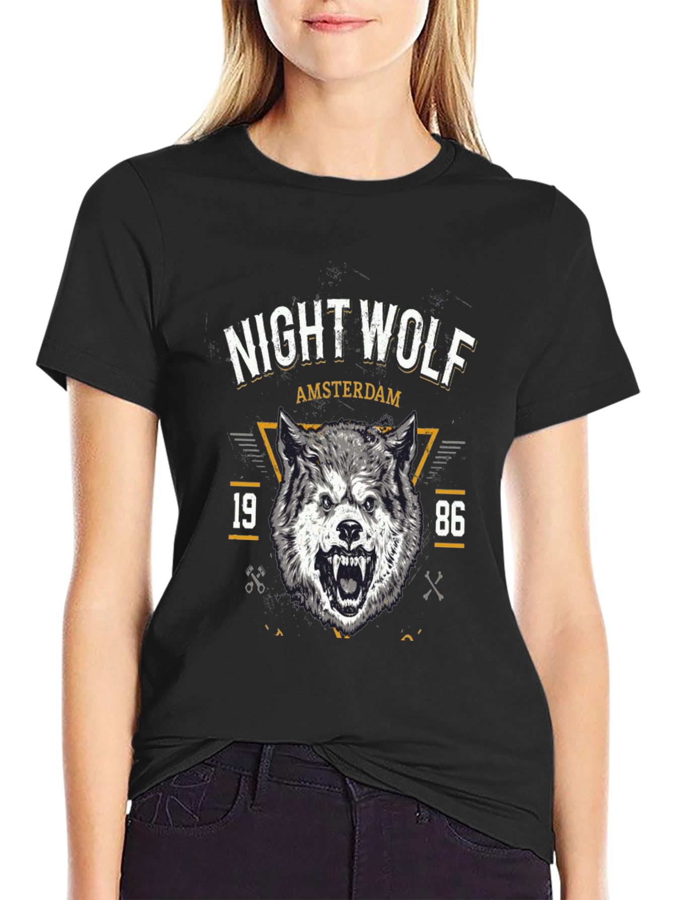 Night Wolf Amsterdam Graphic T-Shirt