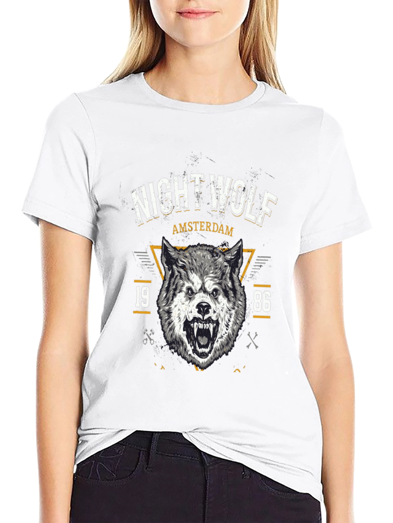 Night Wolf Amsterdam Graphic T-Shirt