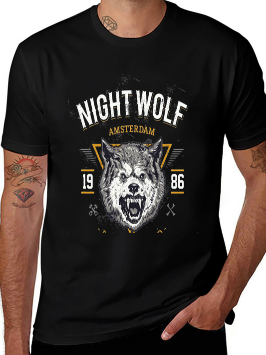 Night Wolf Amsterdam Graphic T-Shirt