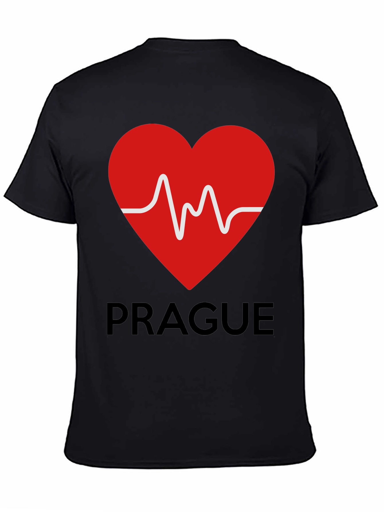 Prague Heartbeat Tee - Stylish City Souvenir