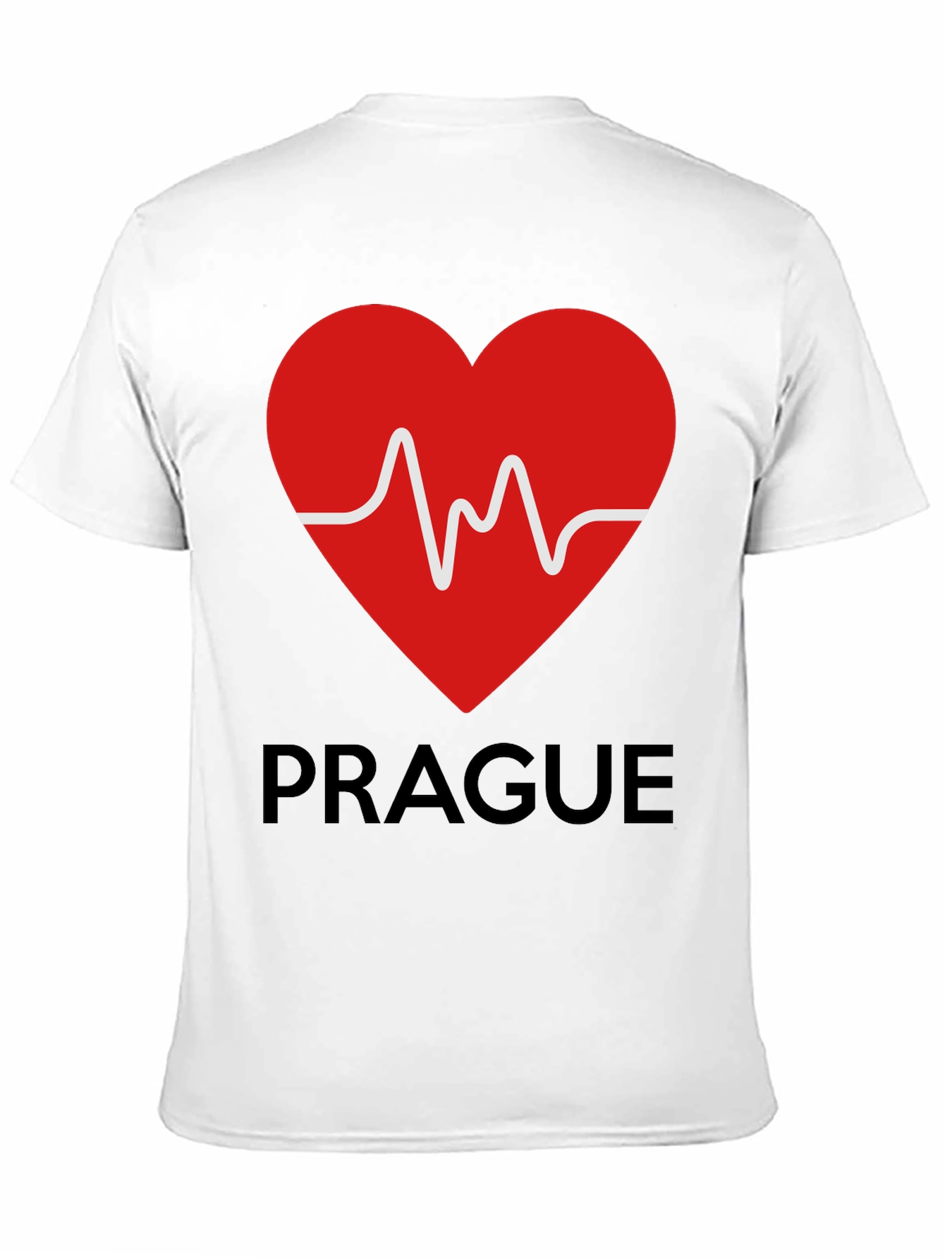 Prague Heartbeat Tee - Stylish City Souvenir