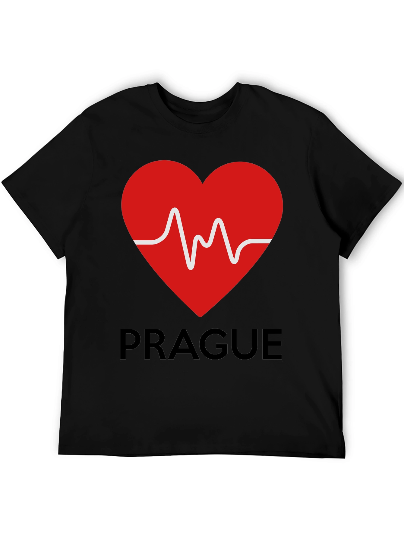 Prague Heartbeat Tee - Stylish City Souvenir