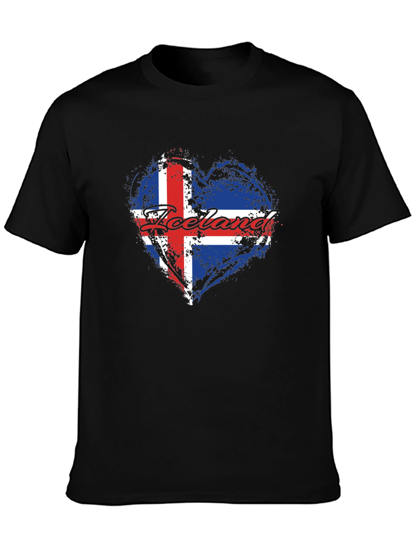 Iceland Flag Heart Graphic T-Shirt
