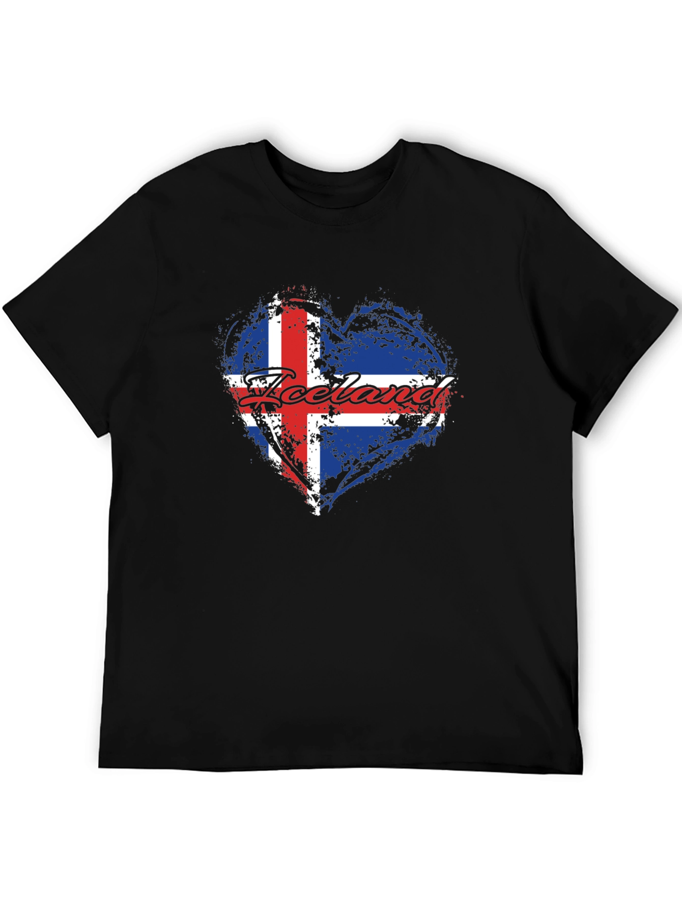 Iceland Flag Heart Graphic T-Shirt
