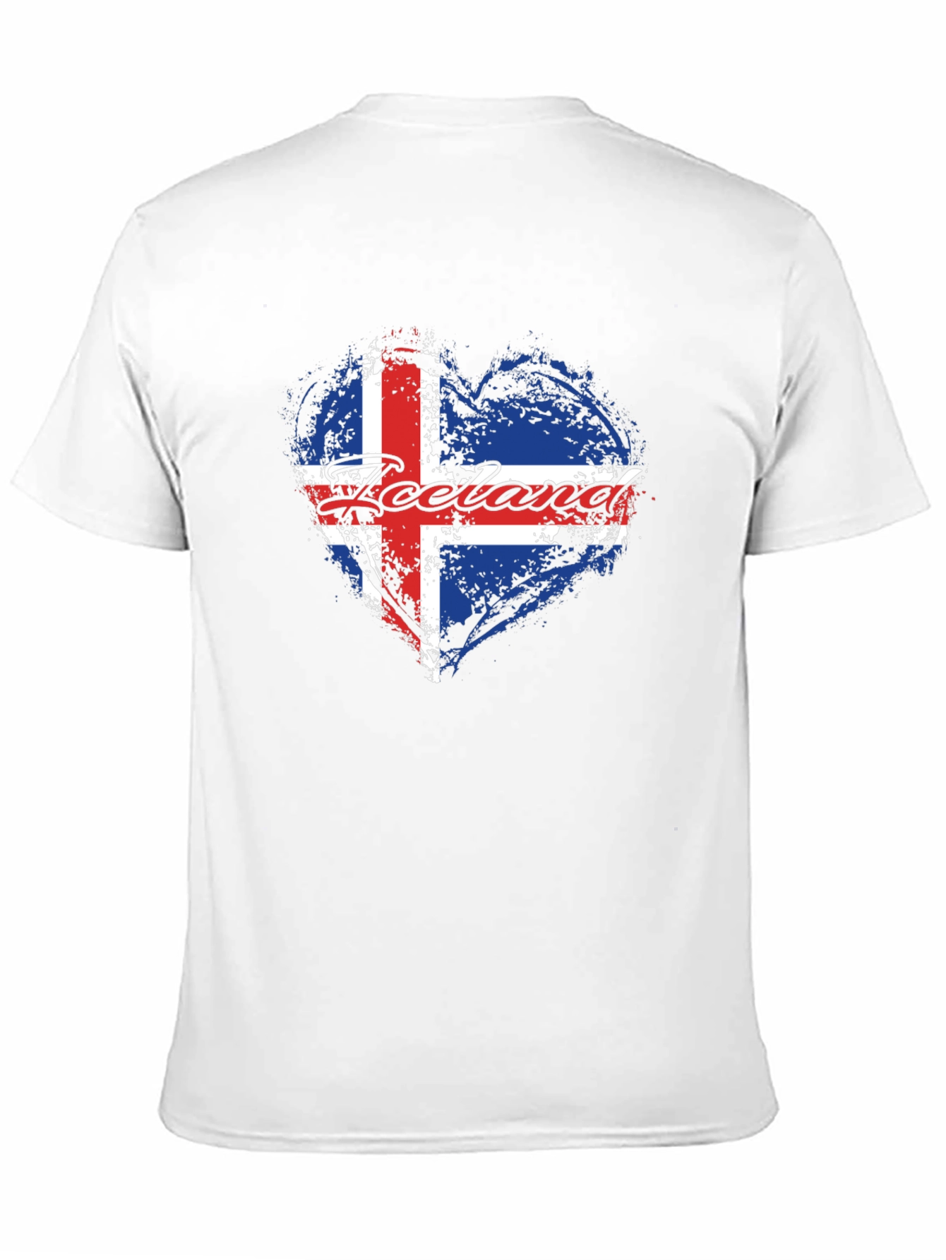 Iceland Flag Heart Graphic T-Shirt