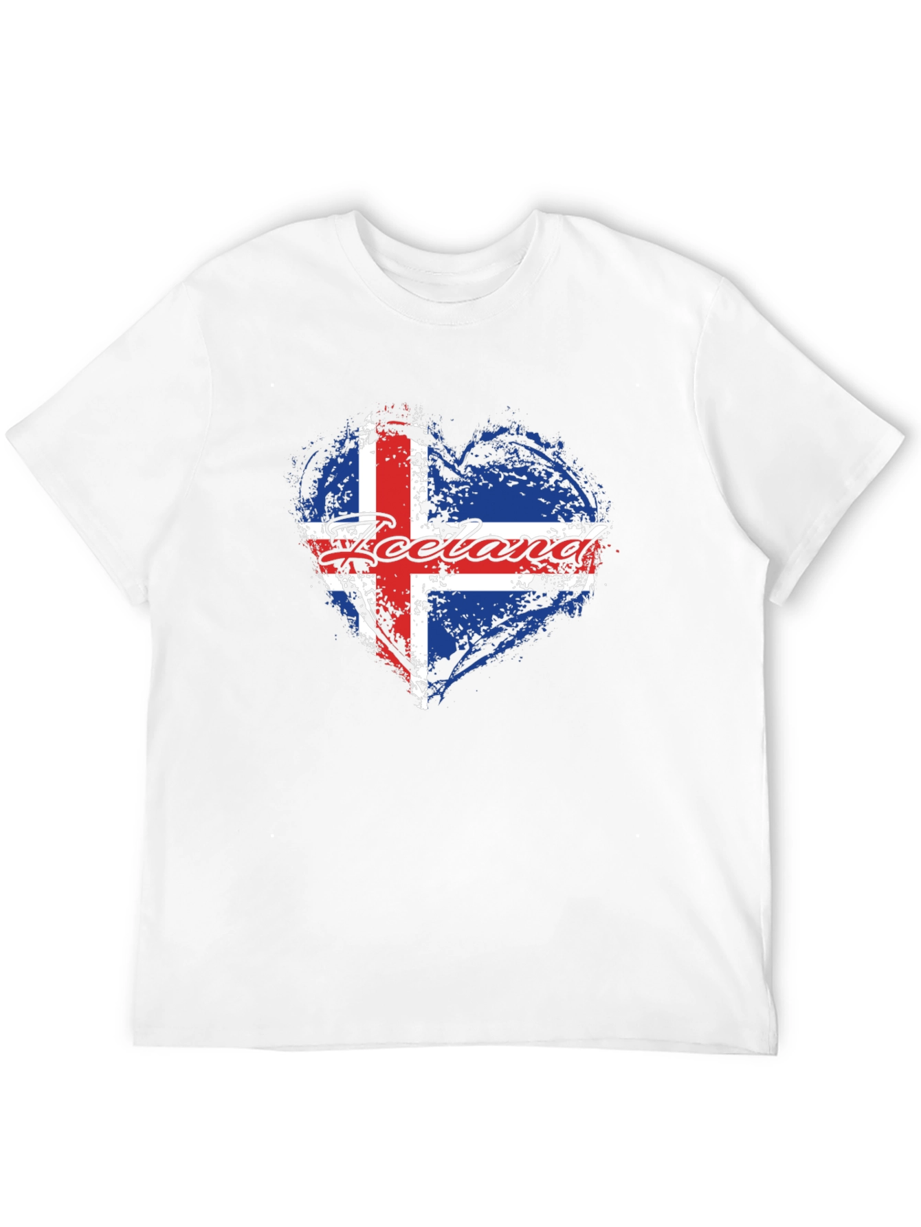 Iceland Flag Heart Graphic T-Shirt