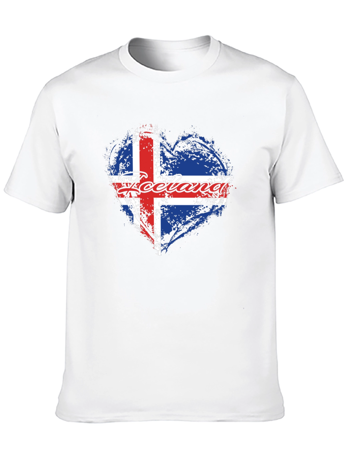 Iceland Flag Heart Graphic T-Shirt