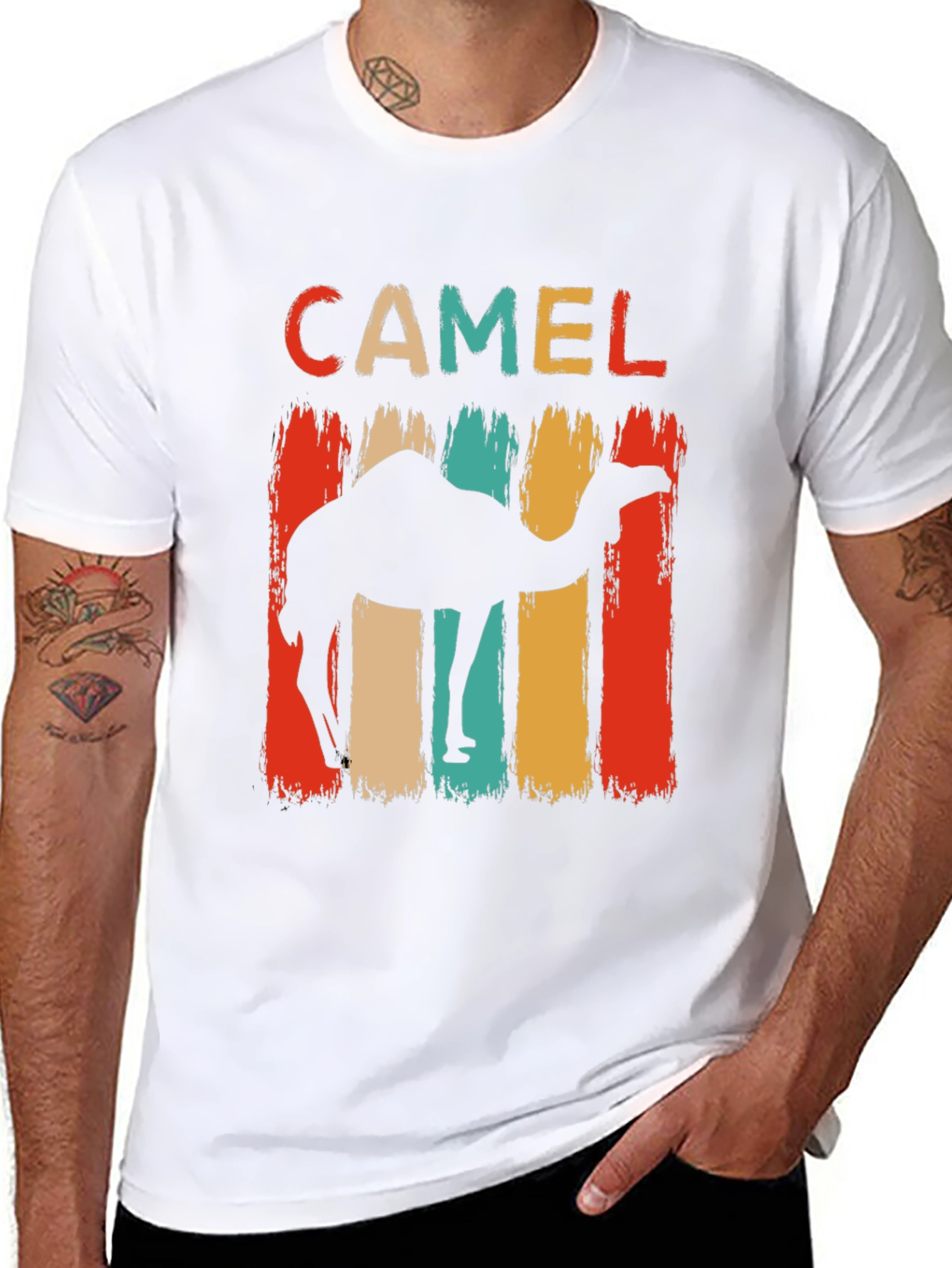 Retro Camel Graphic T-Shirt - Desert Vibes