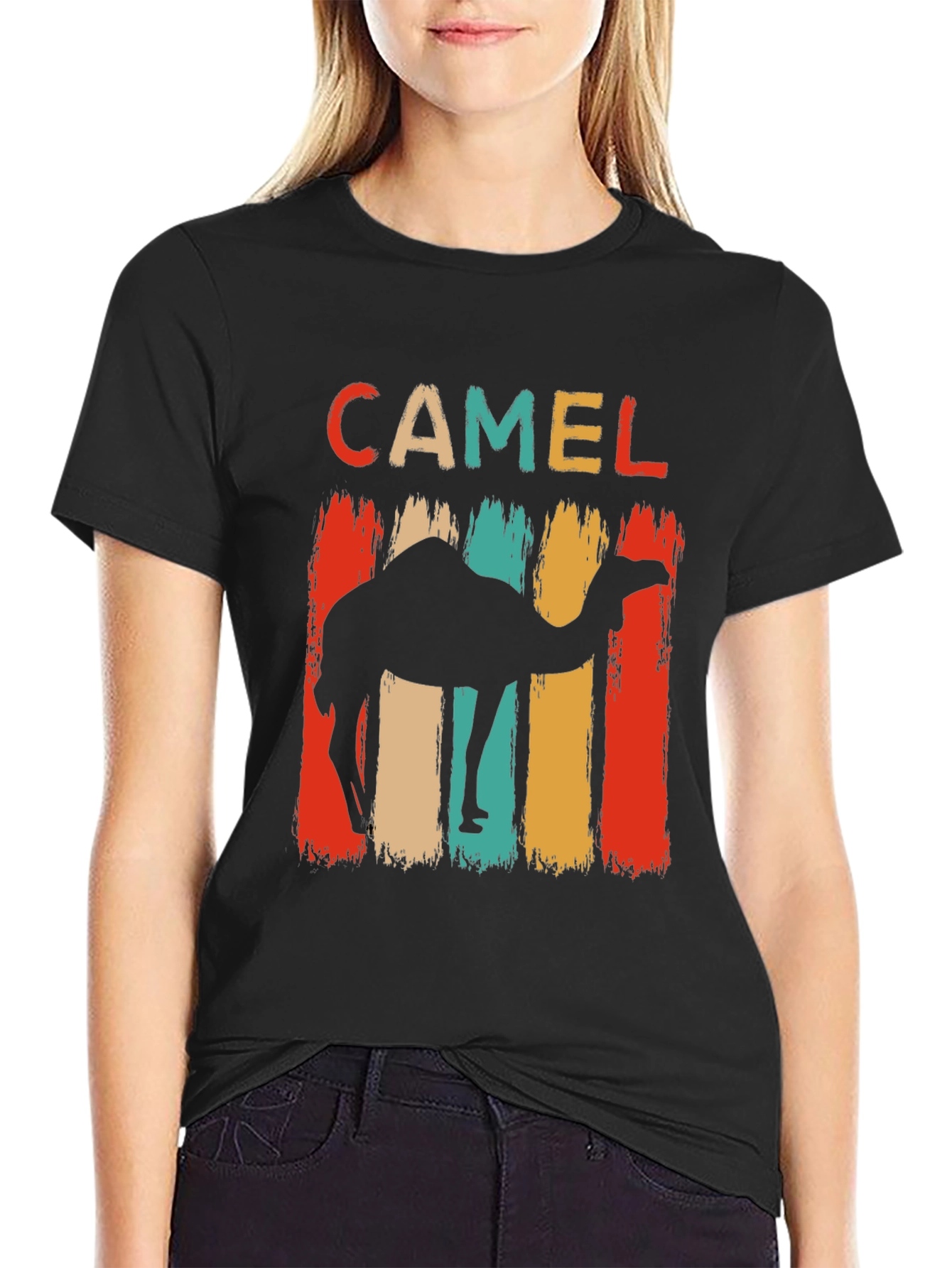 Retro Camel Graphic T-Shirt - Desert Vibes