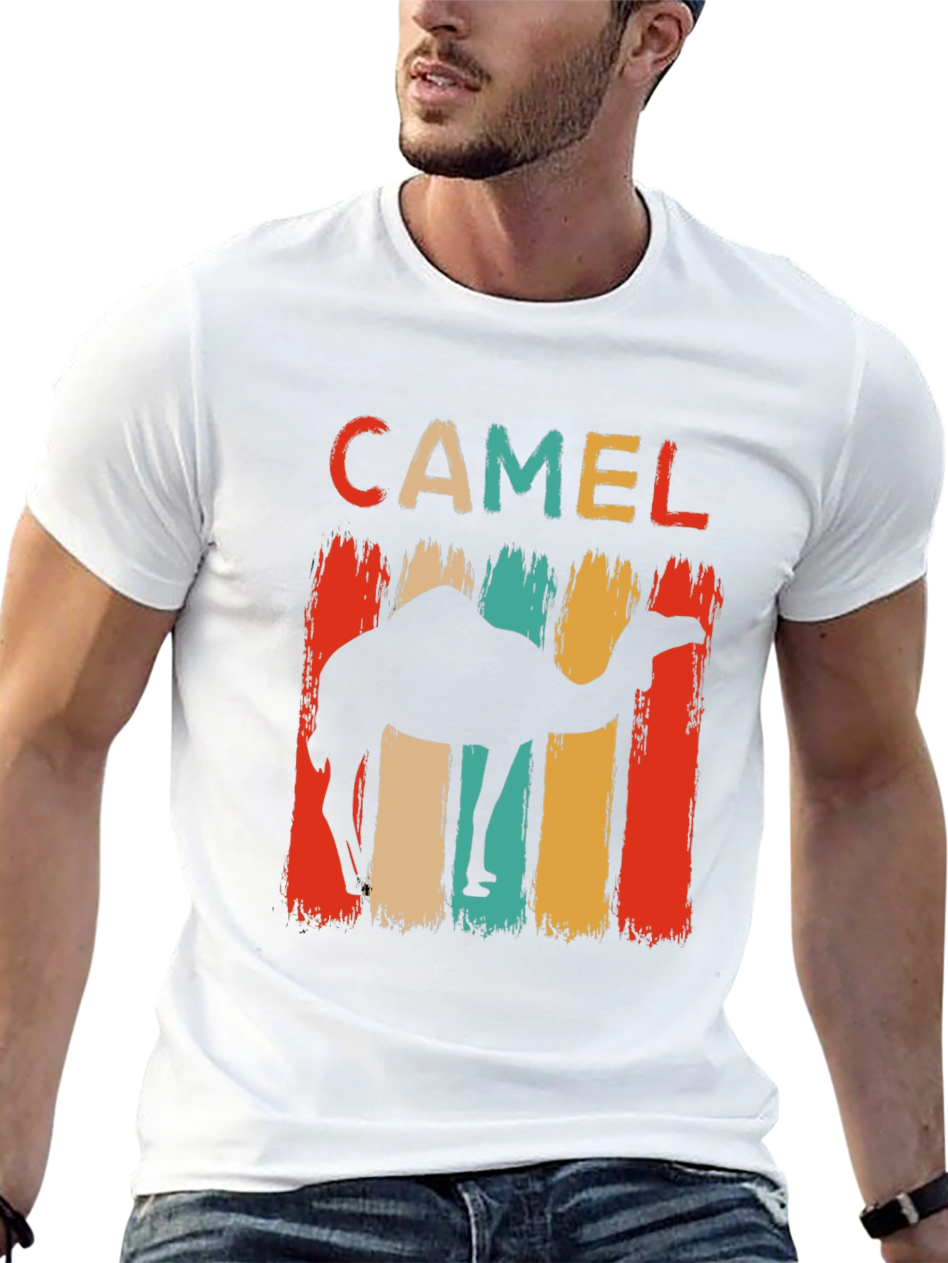 Retro Camel Graphic T-Shirt - Desert Vibes