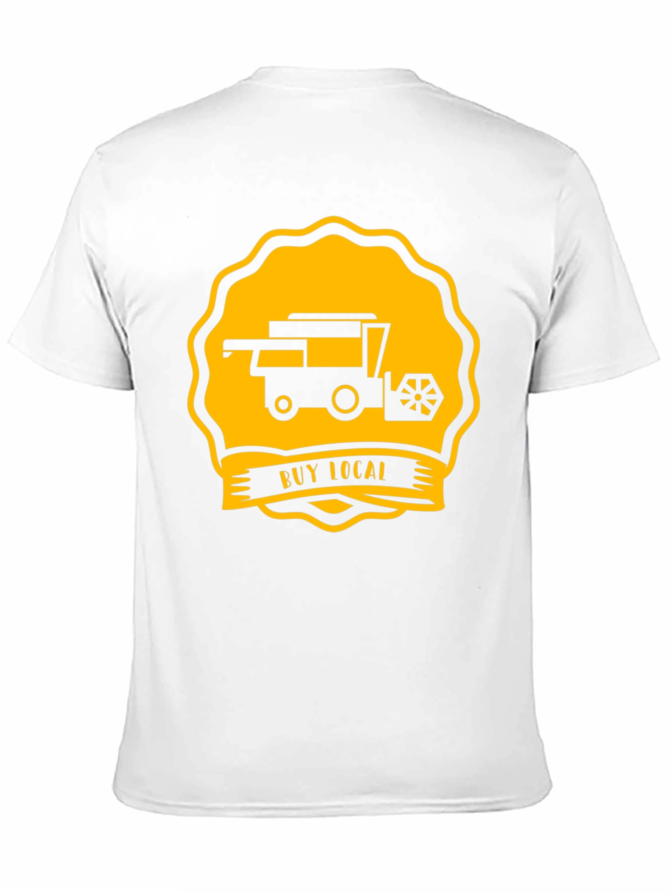 Buy Local Tractor Tee - Black Cotton T-Shirt