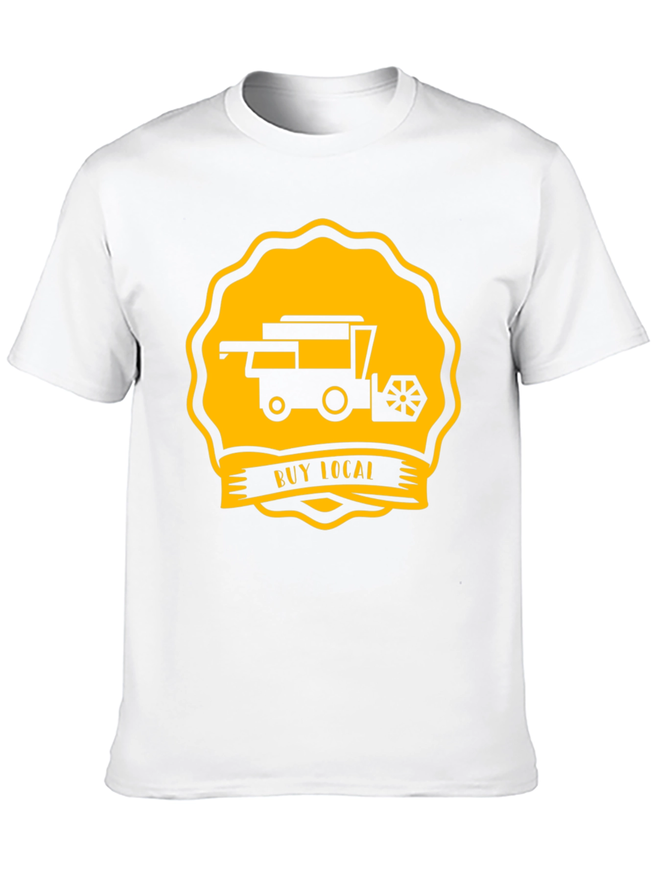 Buy Local Tractor Tee - Black Cotton T-Shirt