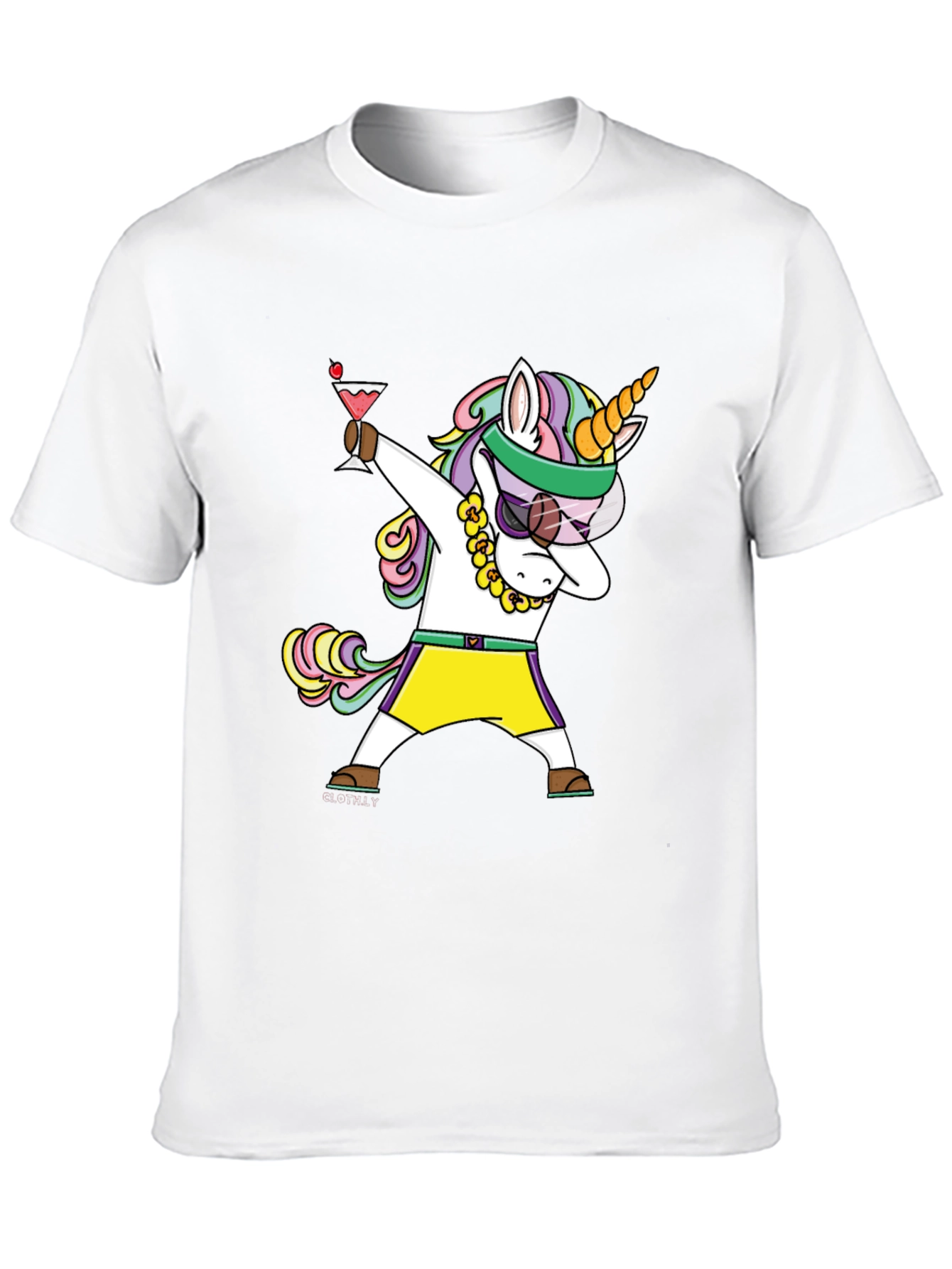 Unicorn Dabbing Graphic Tee - Black