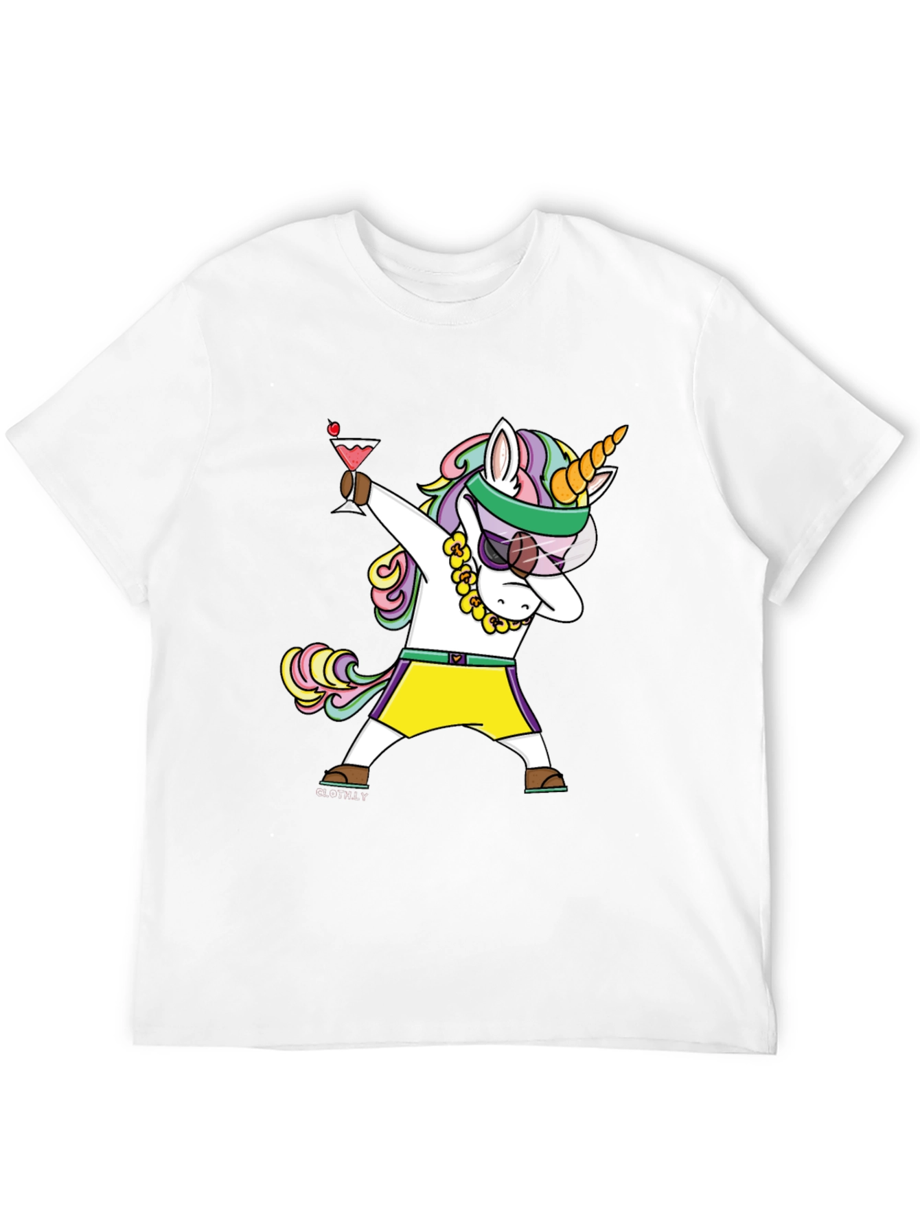 Unicorn Dabbing Graphic Tee - Black