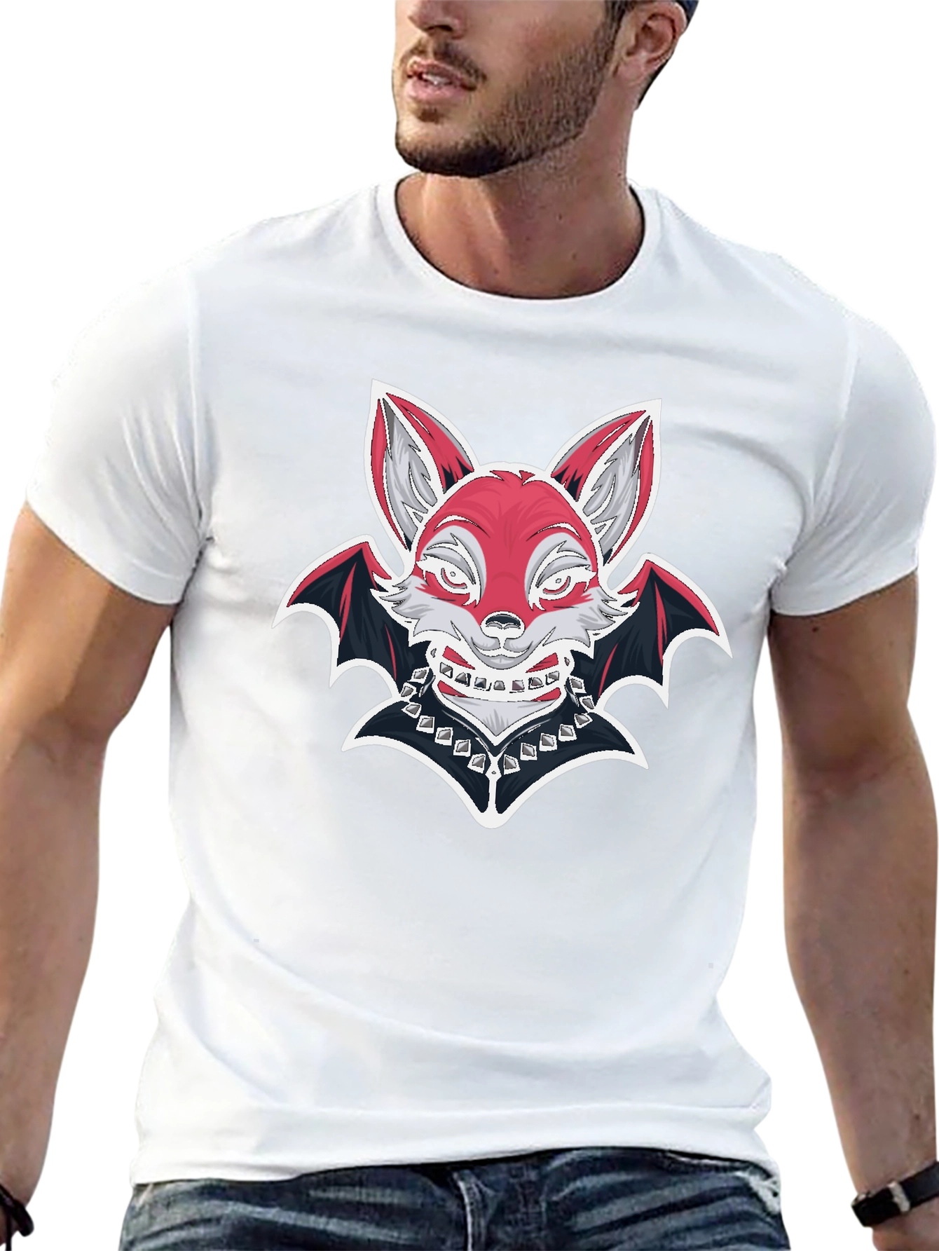 Fox Bat Graphic T-Shirt - Unique Design