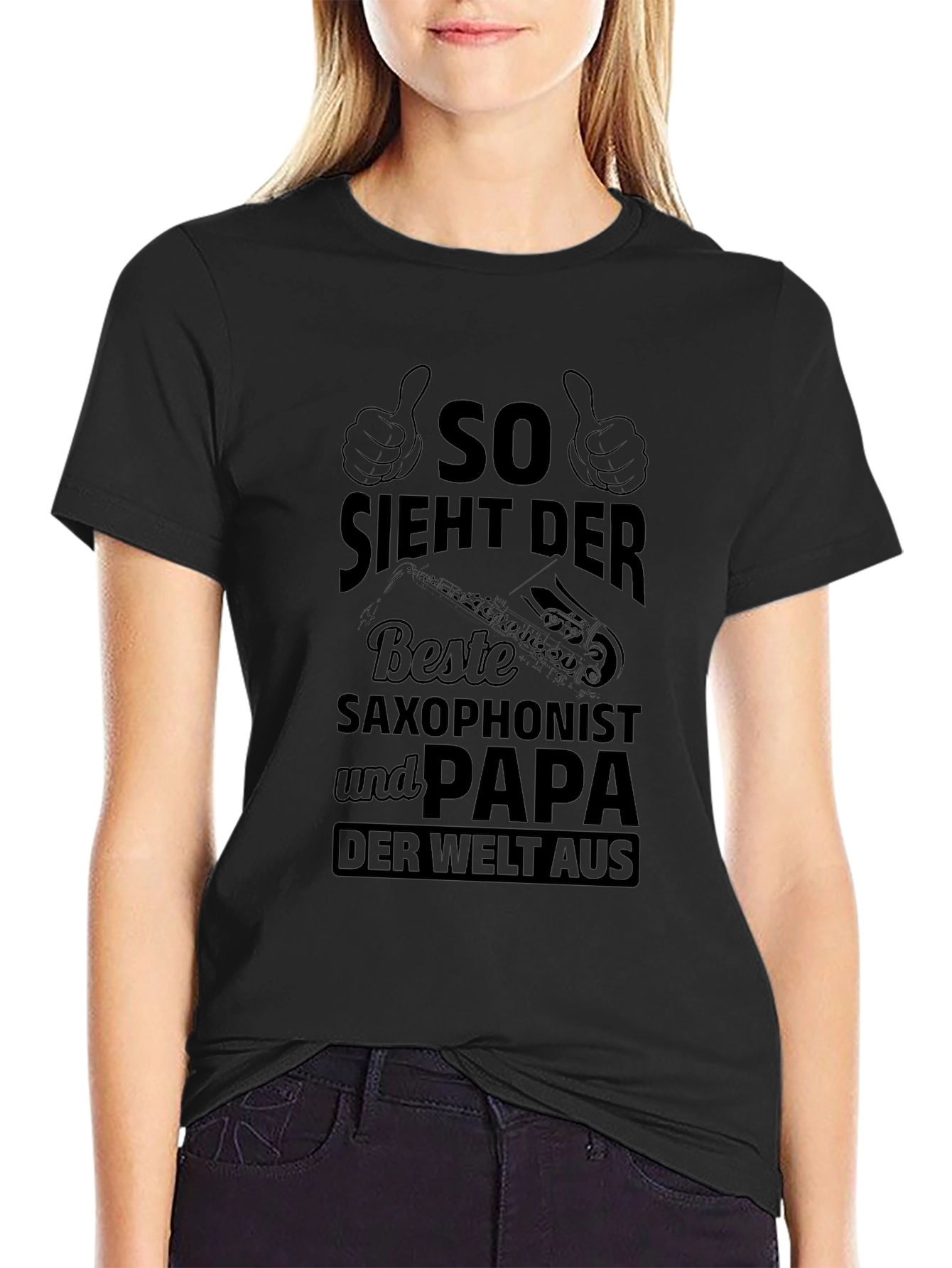 Saxophonist Papa Black T-Shirt