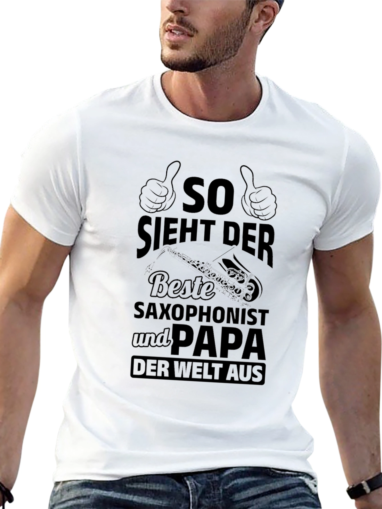 Saxophonist Papa Black T-Shirt