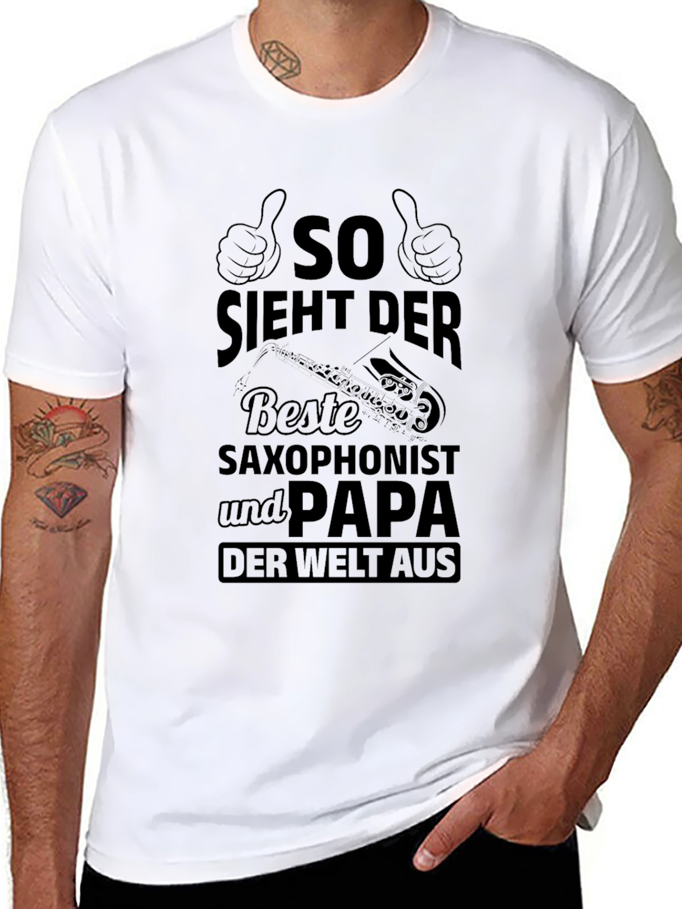 Saxophonist Papa Black T-Shirt