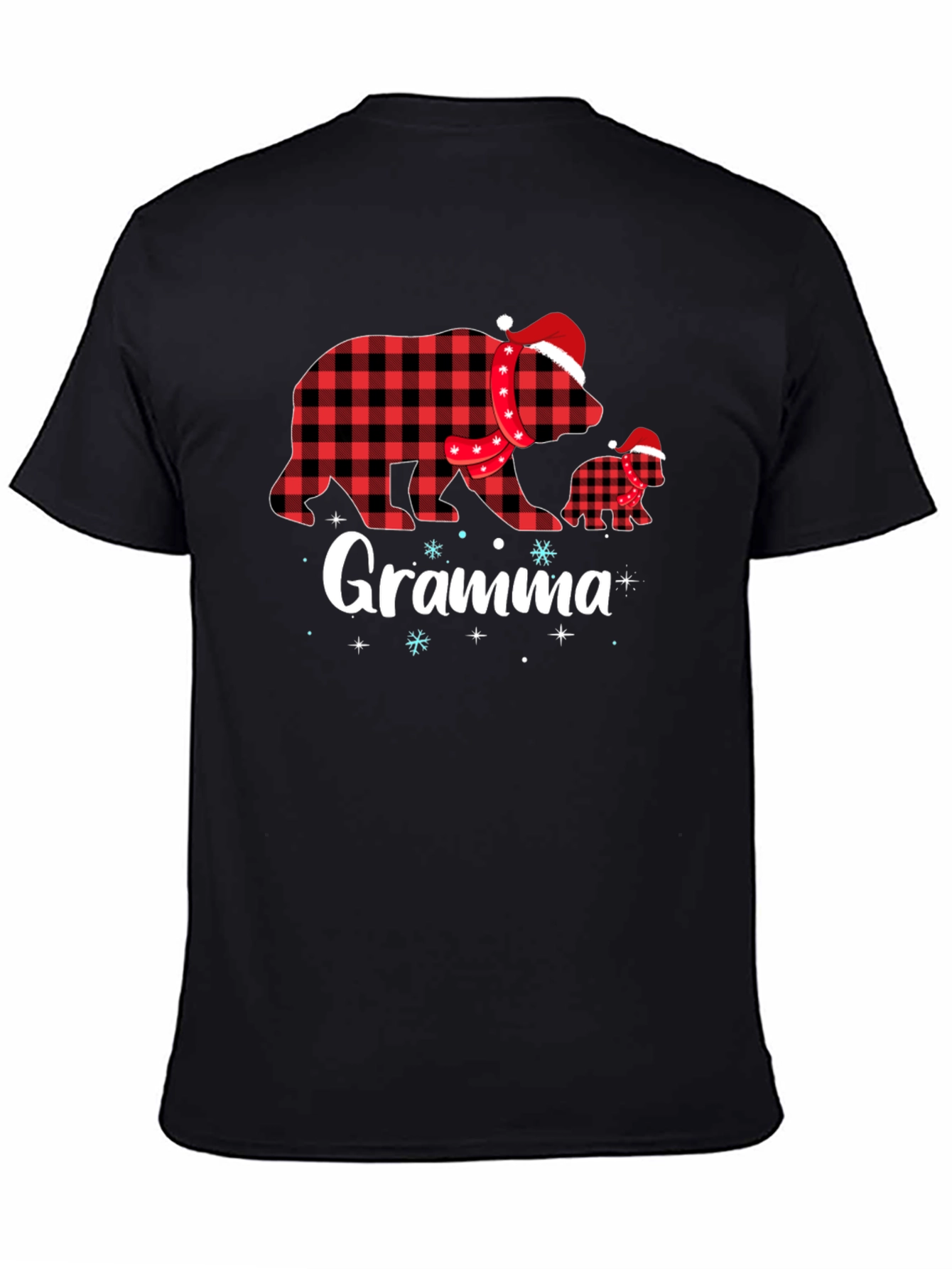 Gramma Bear Plaid Holiday T-Shirt