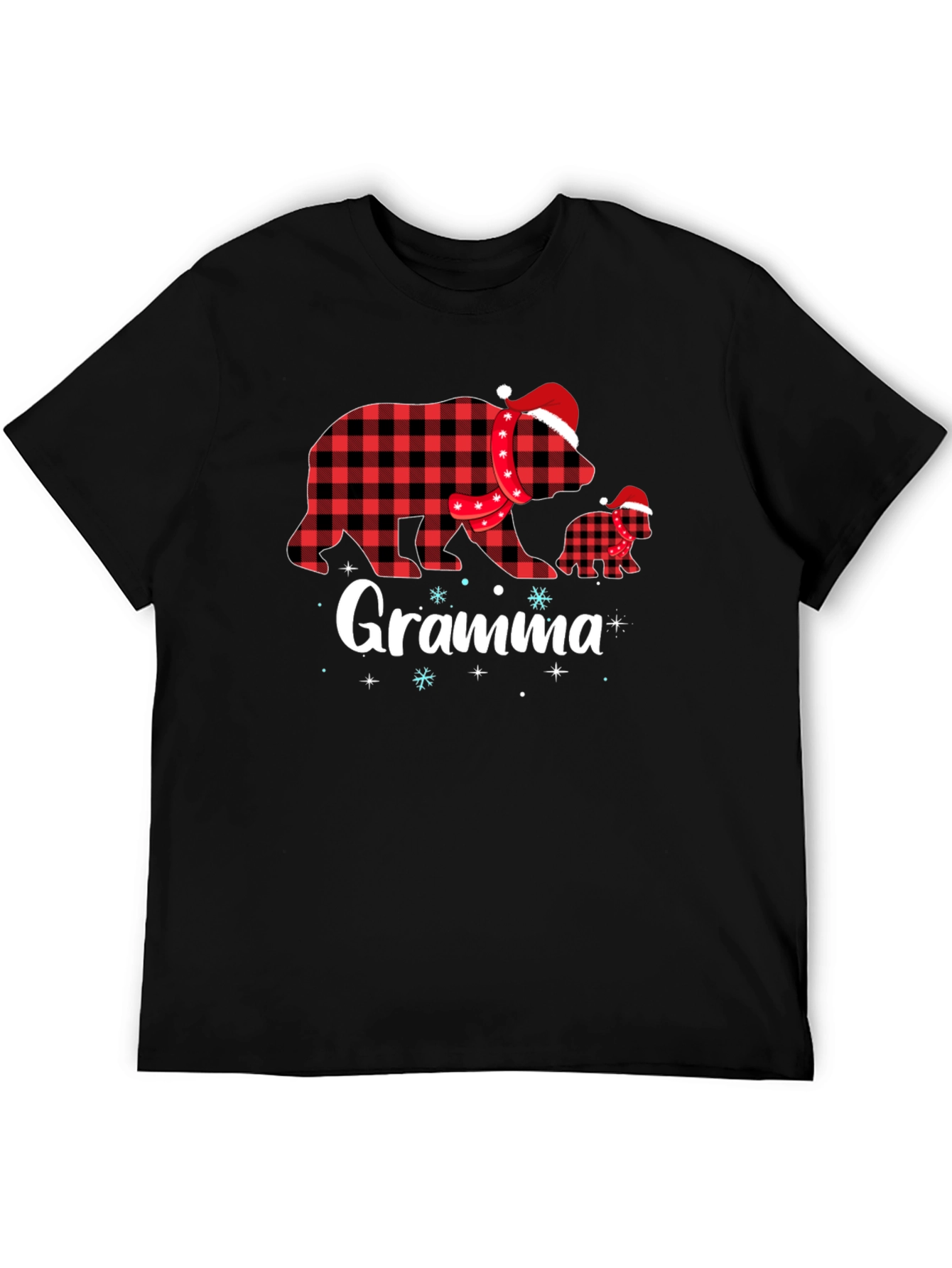 Gramma Bear Plaid Holiday T-Shirt