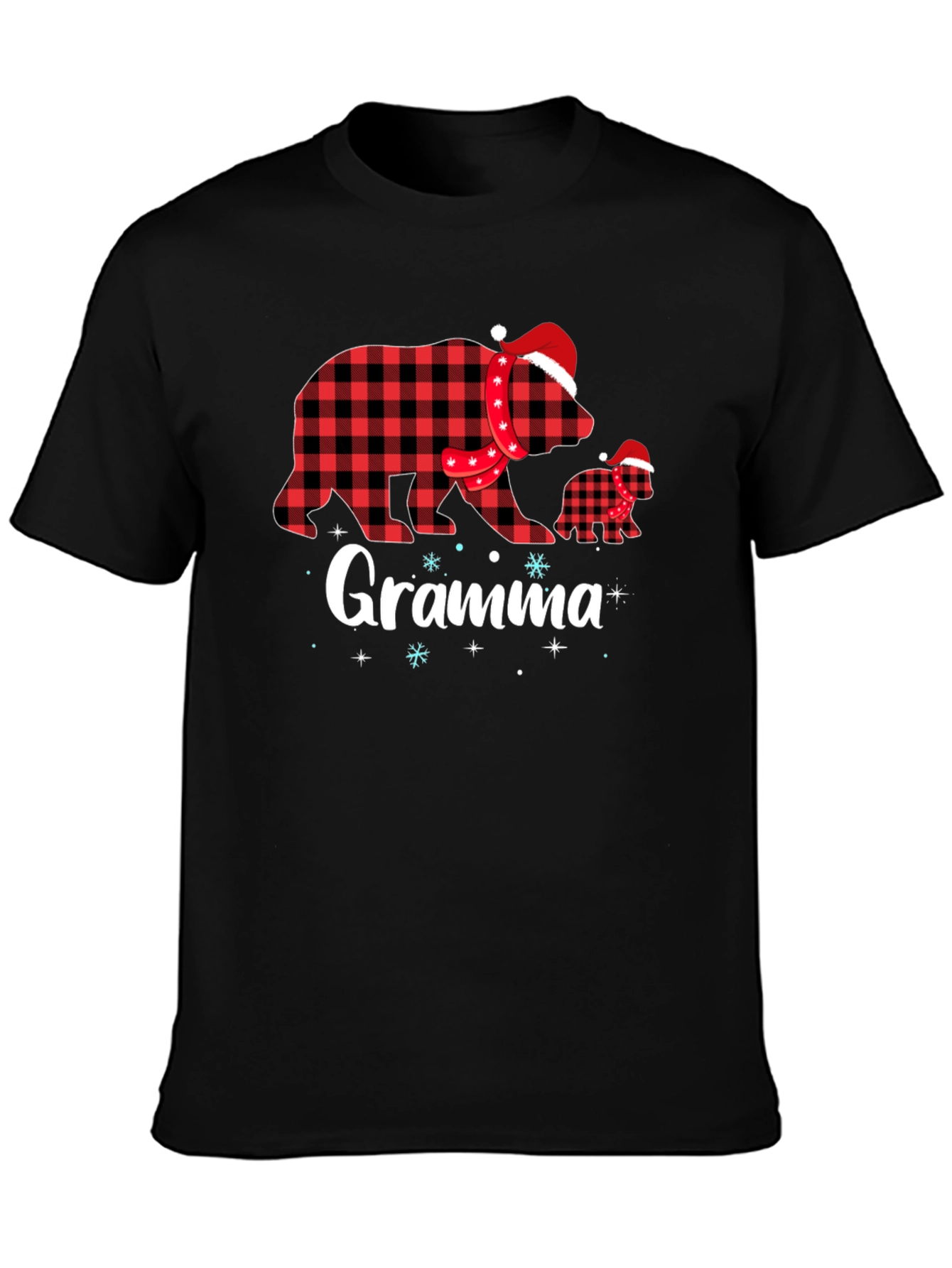 Gramma Bear Plaid Holiday T-Shirt