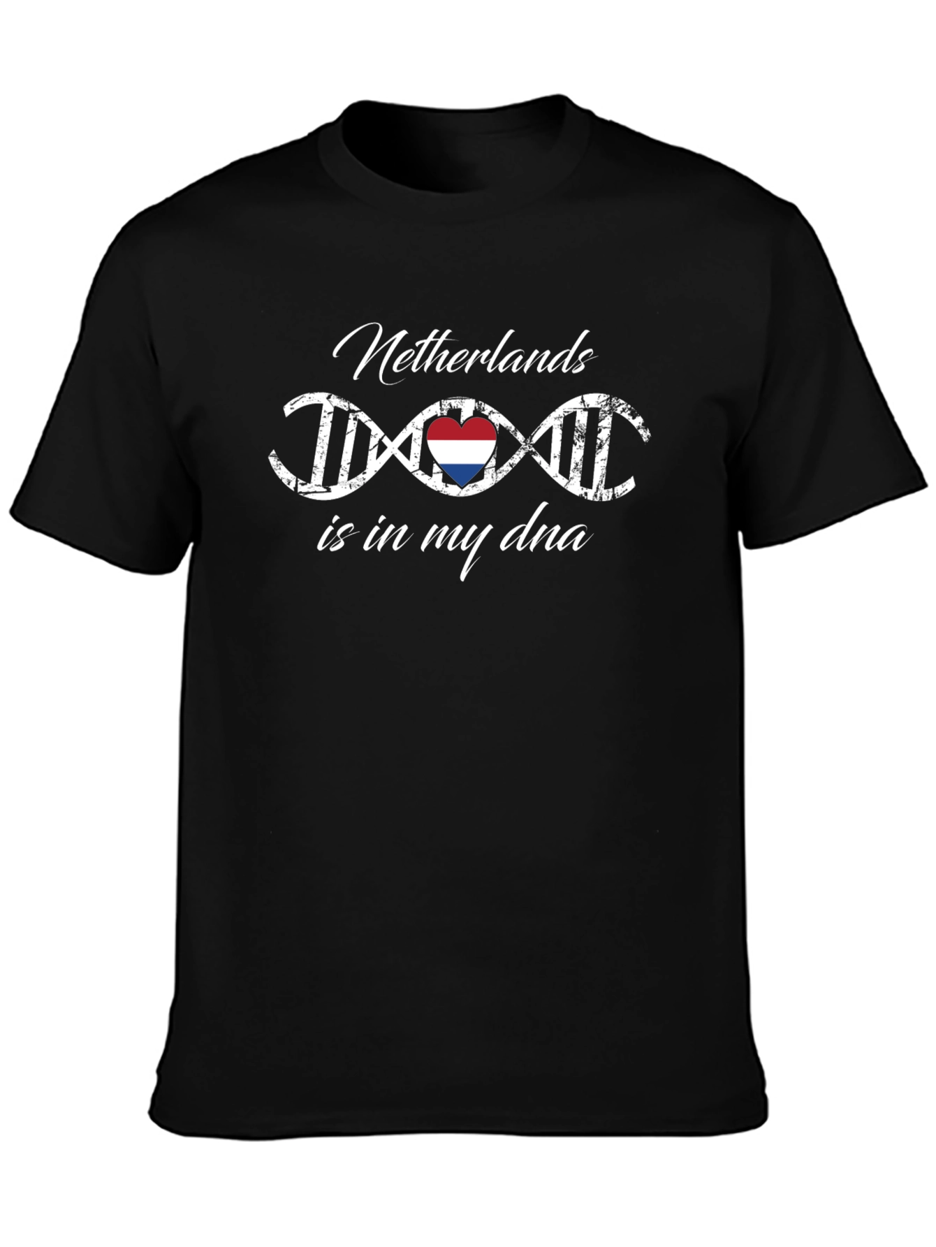 Netherlands DNA Heart Graphic T-Shirt