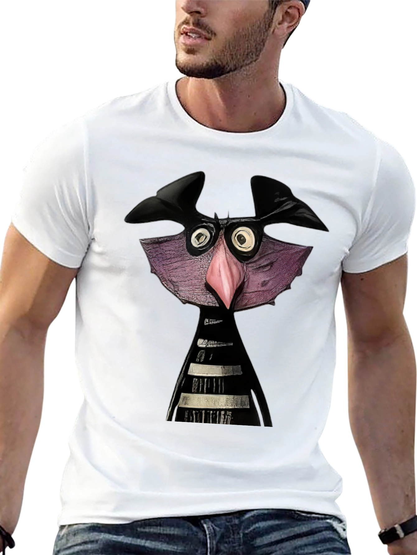Cartoon Monster Graphic Tee - Unique Design T-Shirt
