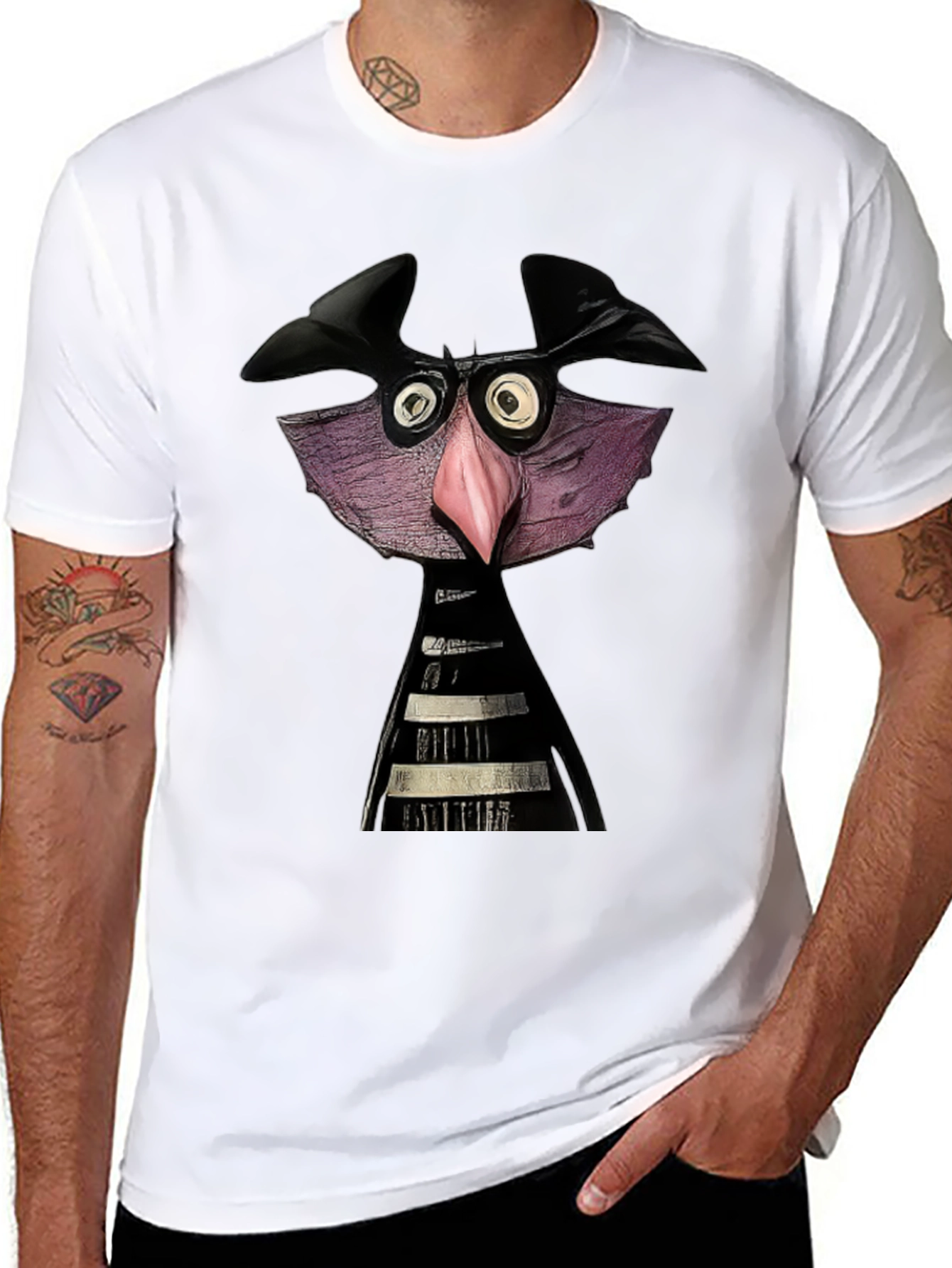 Cartoon Monster Graphic Tee - Unique Design T-Shirt