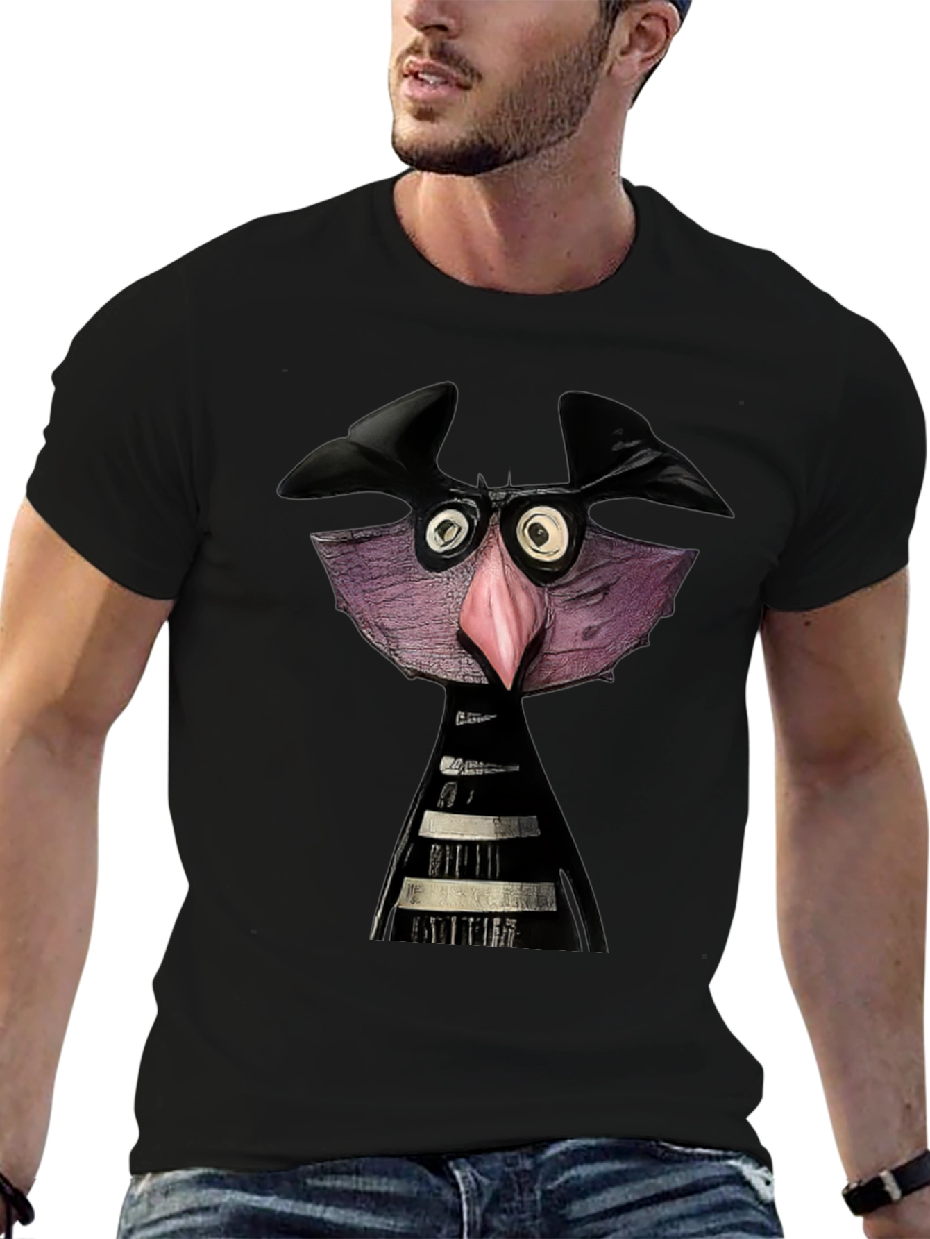Cartoon Monster Graphic Tee - Unique Design T-Shirt