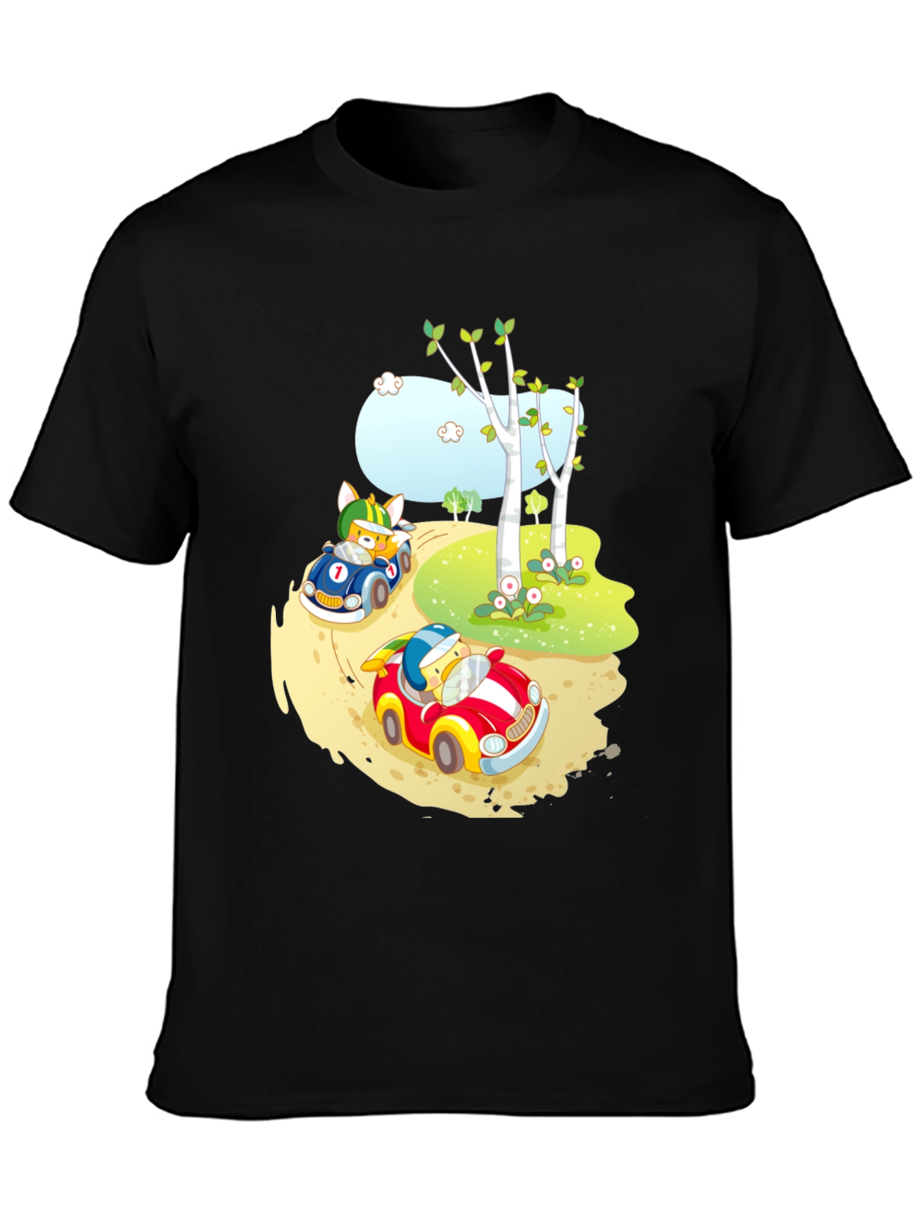 Cartoon Race Car T-Shirt