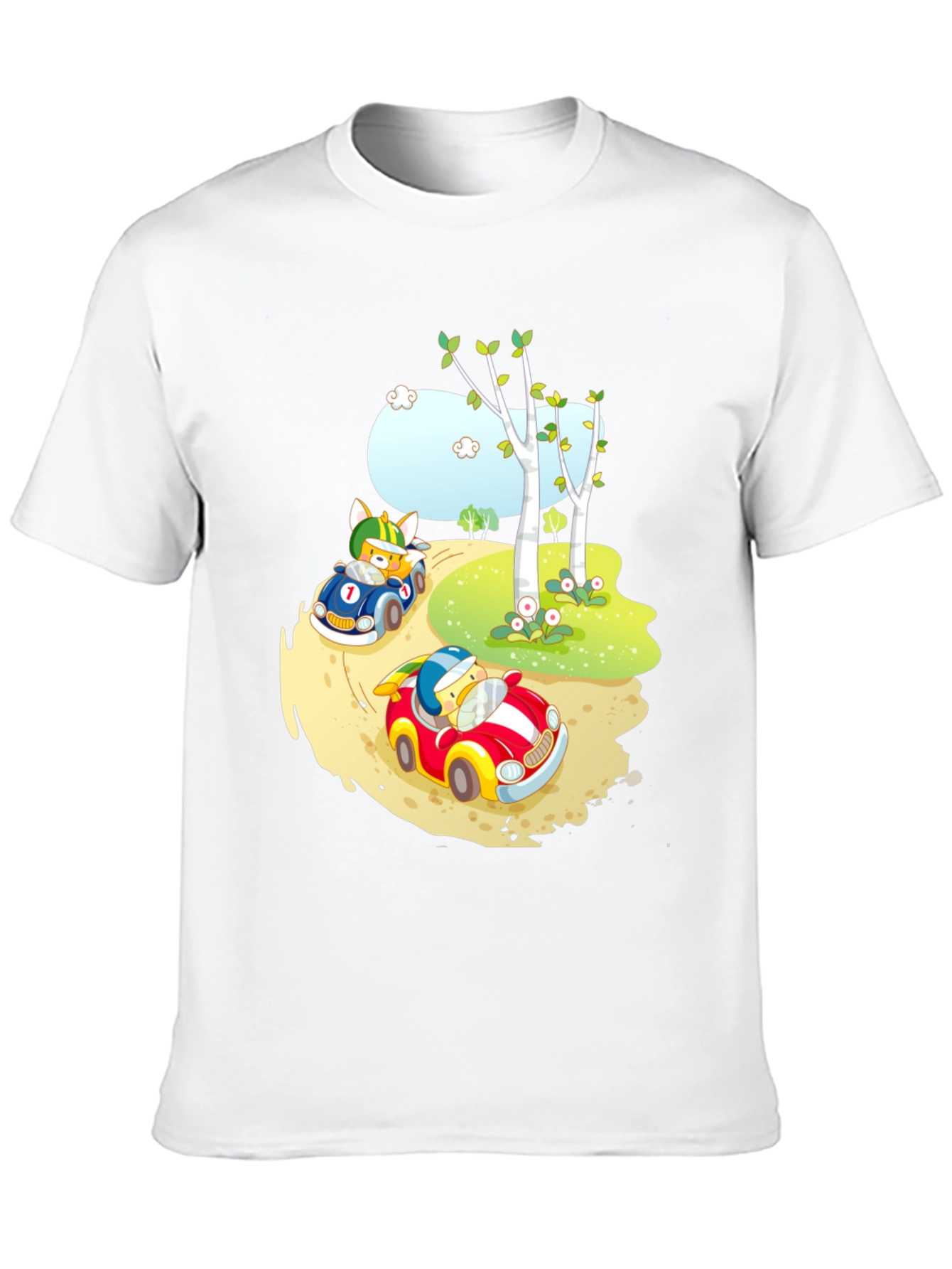 Cartoon Race Car T-Shirt