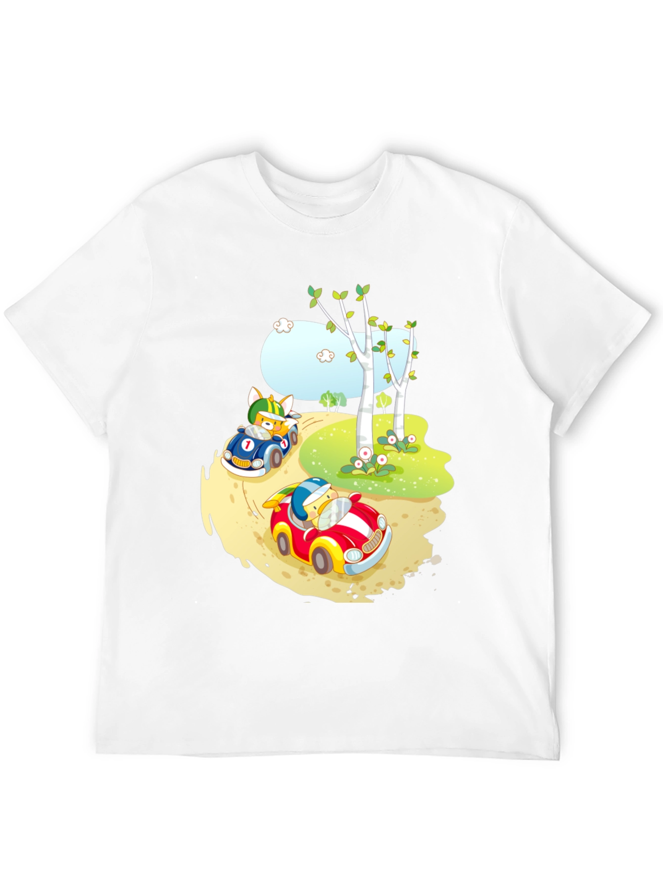 Cartoon Race Car T-Shirt