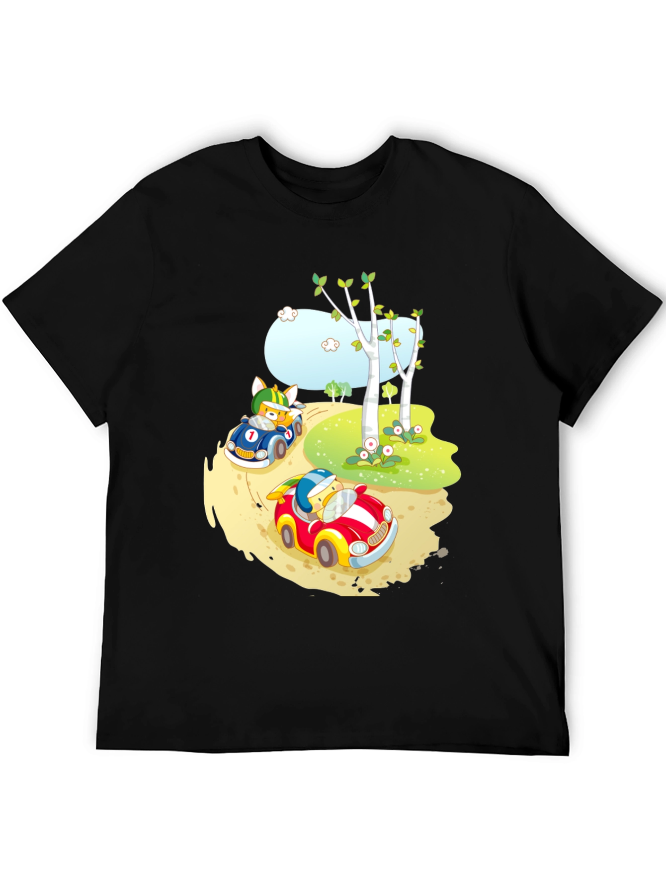 Cartoon Race Car T-Shirt