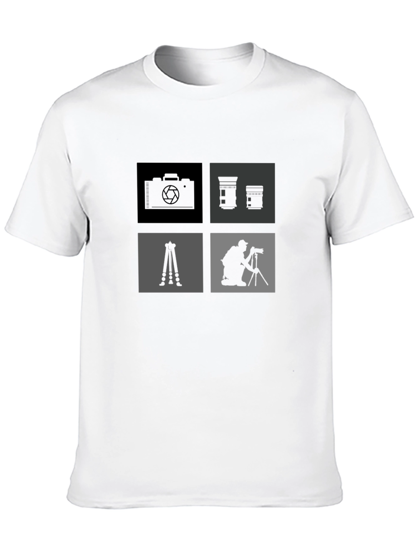 Photographer Design T-Shirt - Camera & Tripod