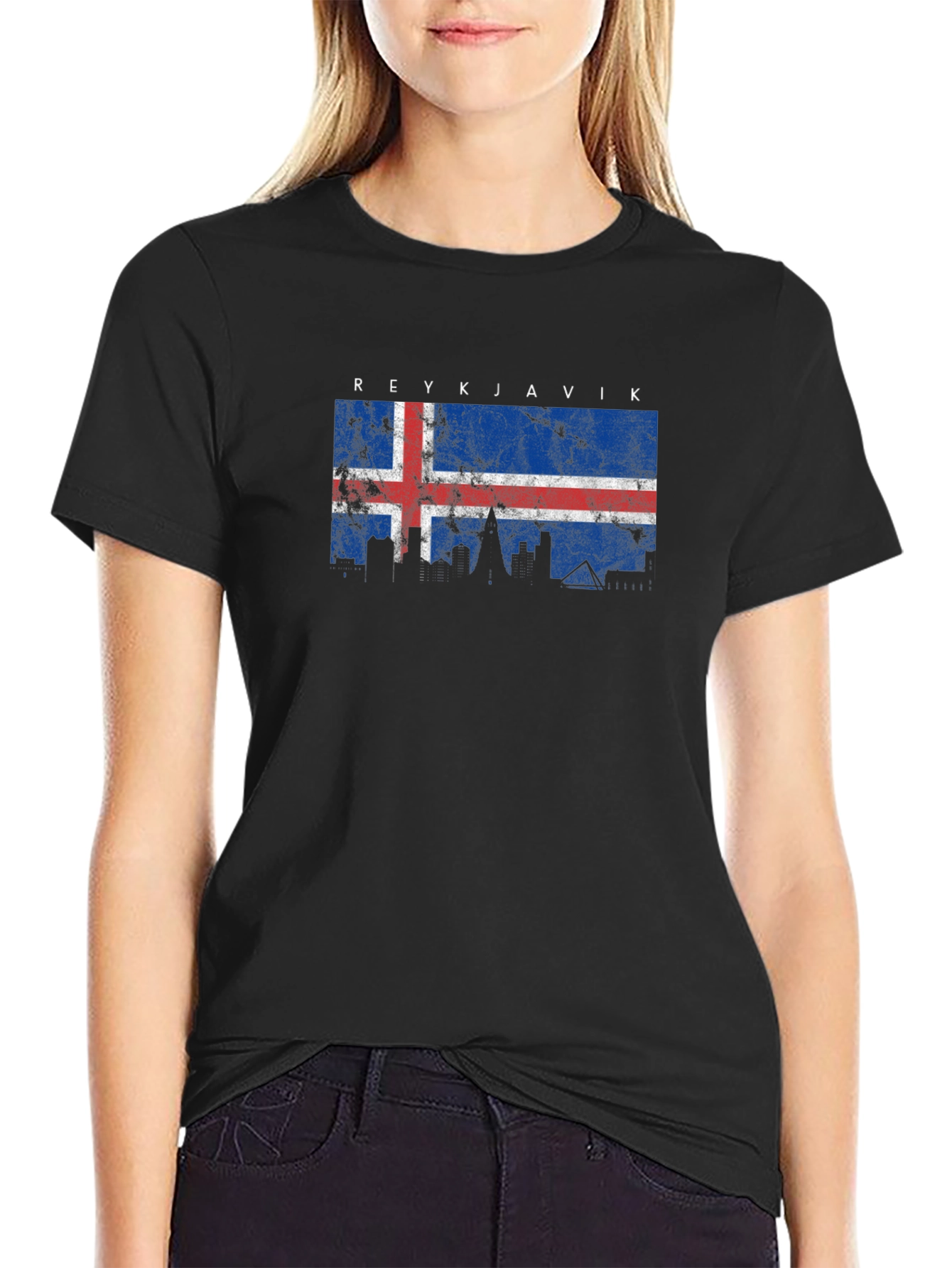 Reykjavik Iceland Flag Graphic T-Shirt