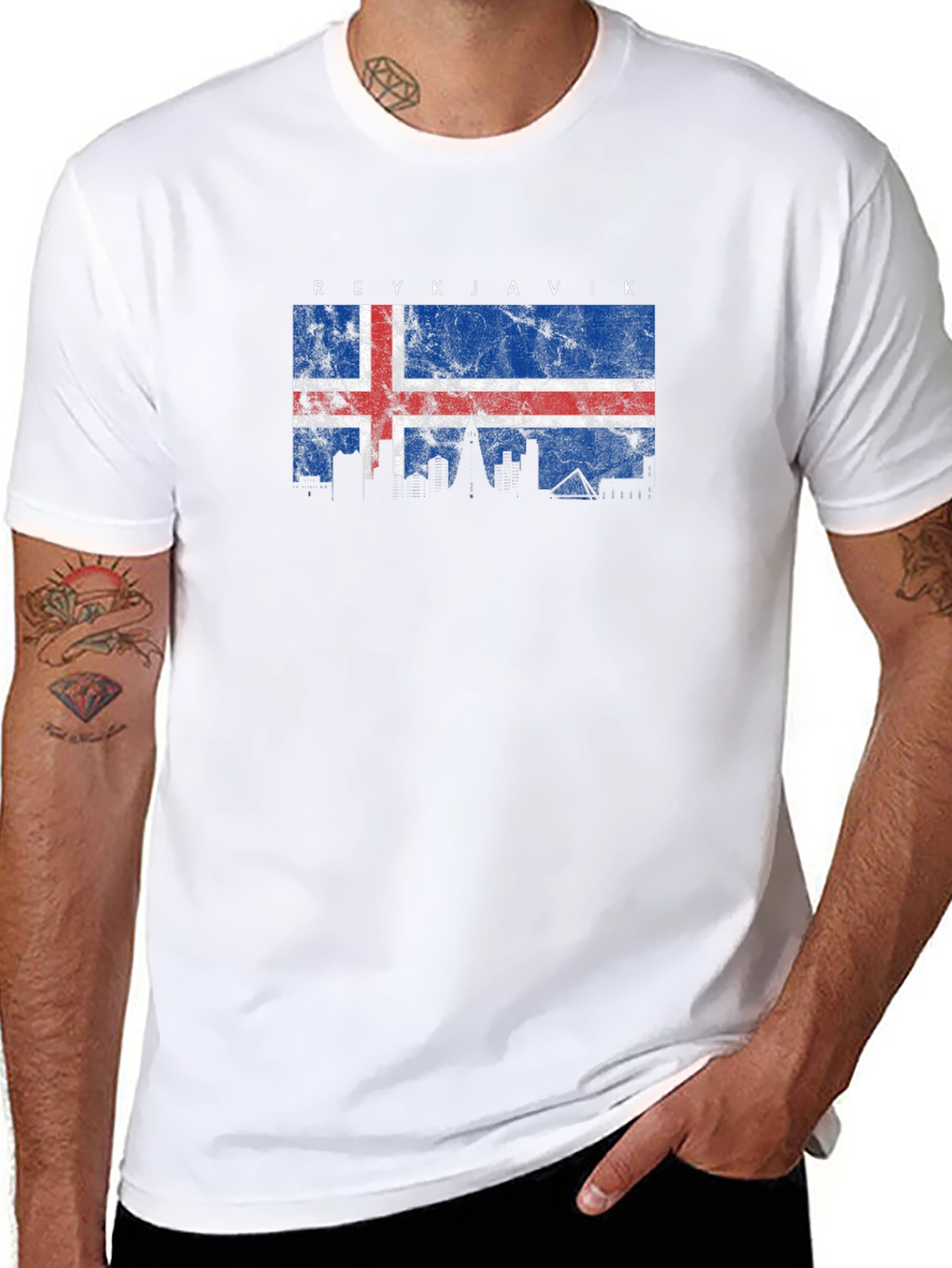 Reykjavik Iceland Flag Graphic T-Shirt