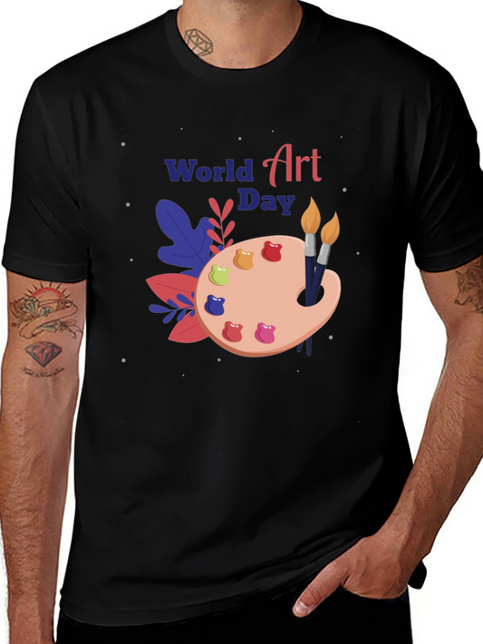 World Art Day Graphic Tee - Unisex Cotton T-Shirt
