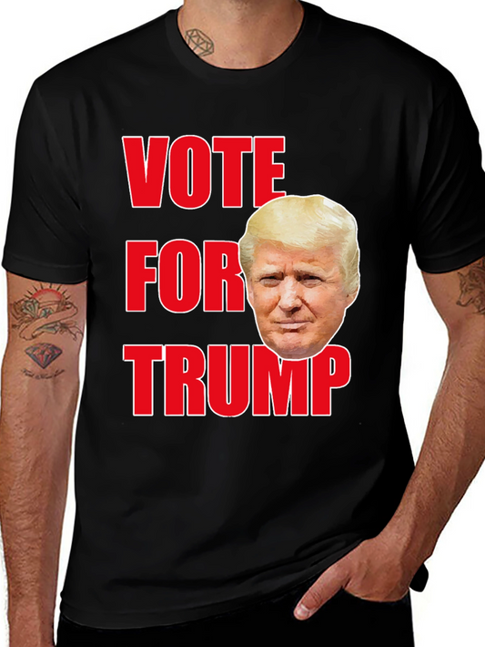 Vote For Trump Graphic Tee - Black Short Sleeve T-Shirt